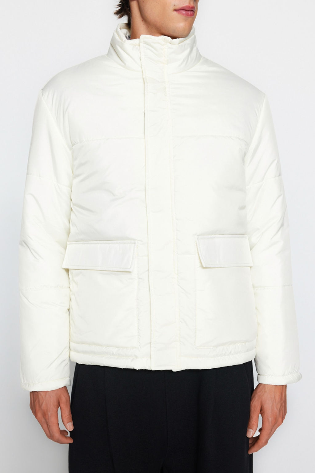 TRENDYOL MAN Ekru Regular Fit Cepli Sisme K?sl?k Mont TMNAW22MO0090 - Trendyolmilla фото 4