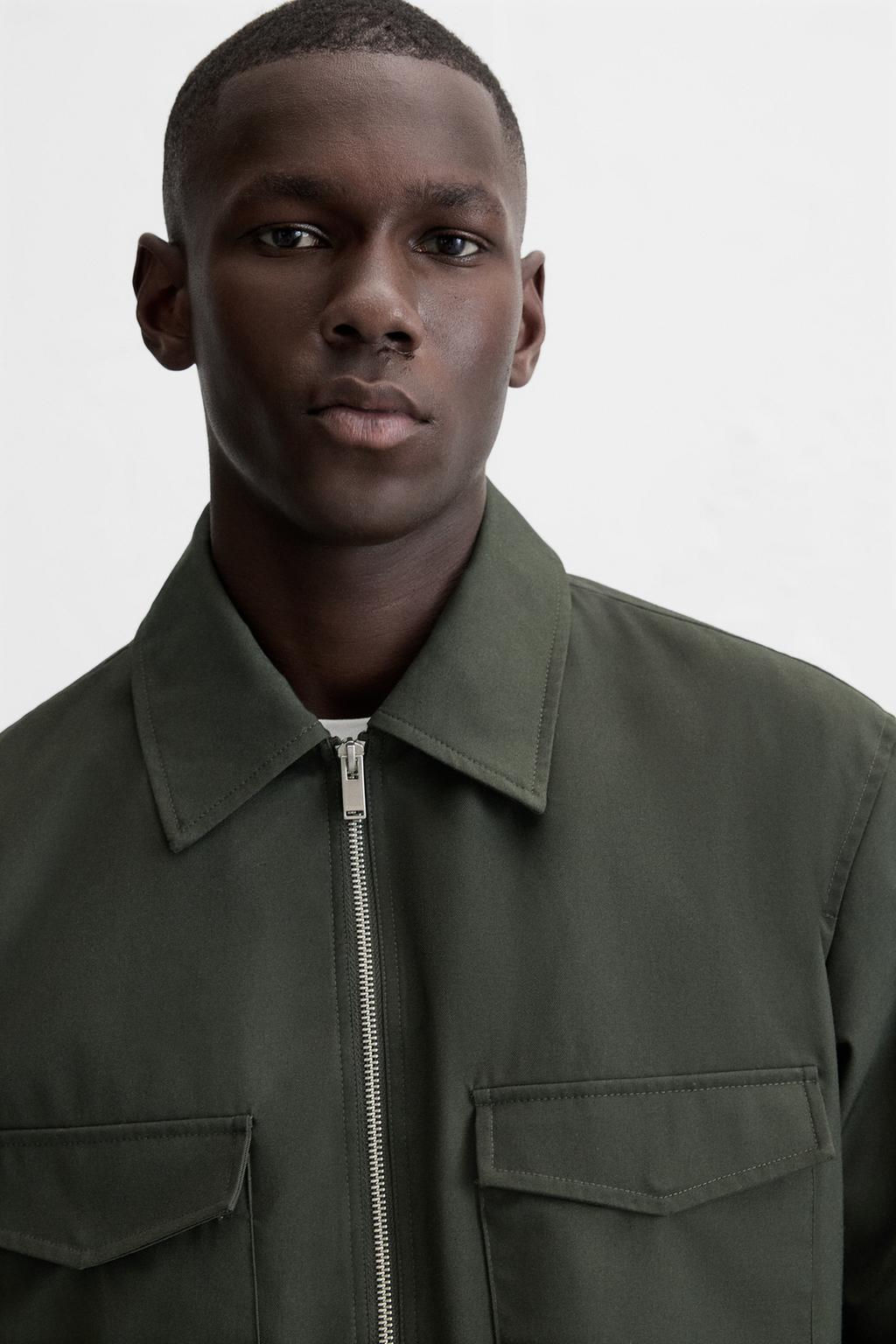 PADDED REGULAR FIT OVERSHIRT - Zara фото 5