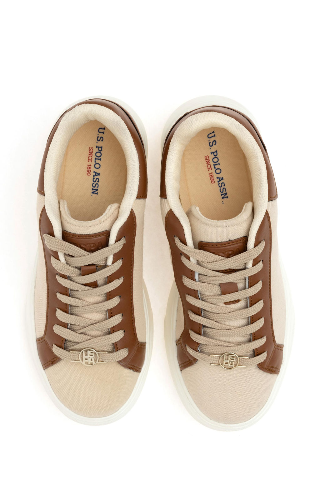 U. S. Polo Assn / Женская бежевая спортивная обувь - U.s. polo assn фото 12