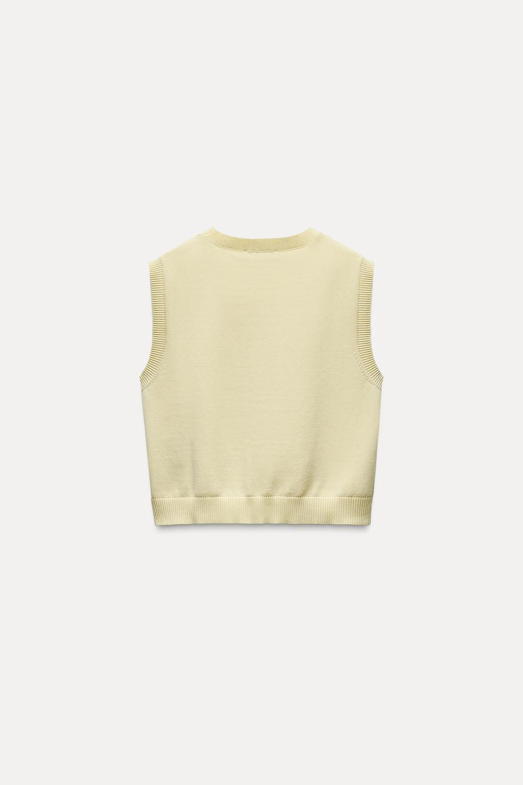 SLEEVELESS PLAIN KNIT TOP - Zara фото 17