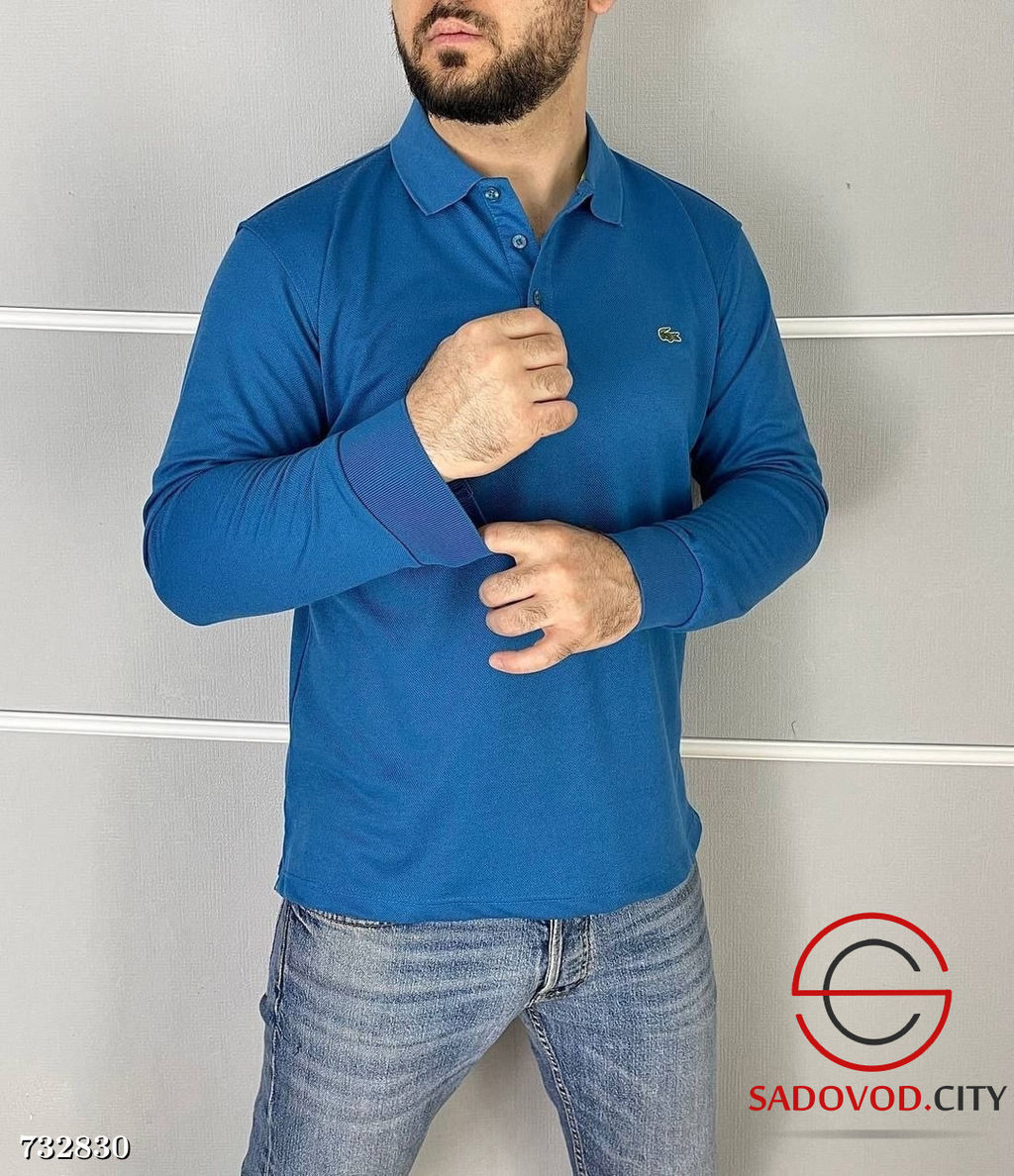 Кофта с длинным рукавом поло мужская