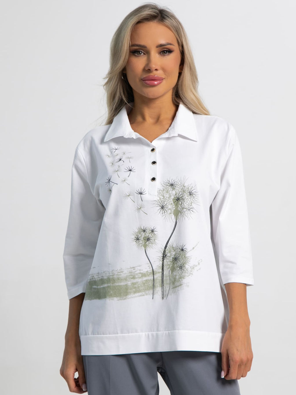 Блуза Сны луговых эльфов (белая) Б15288-18М