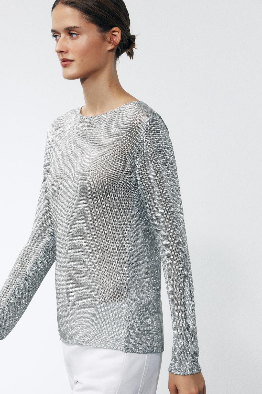 METALLIC KNIT JUMPER - Zara фото 4