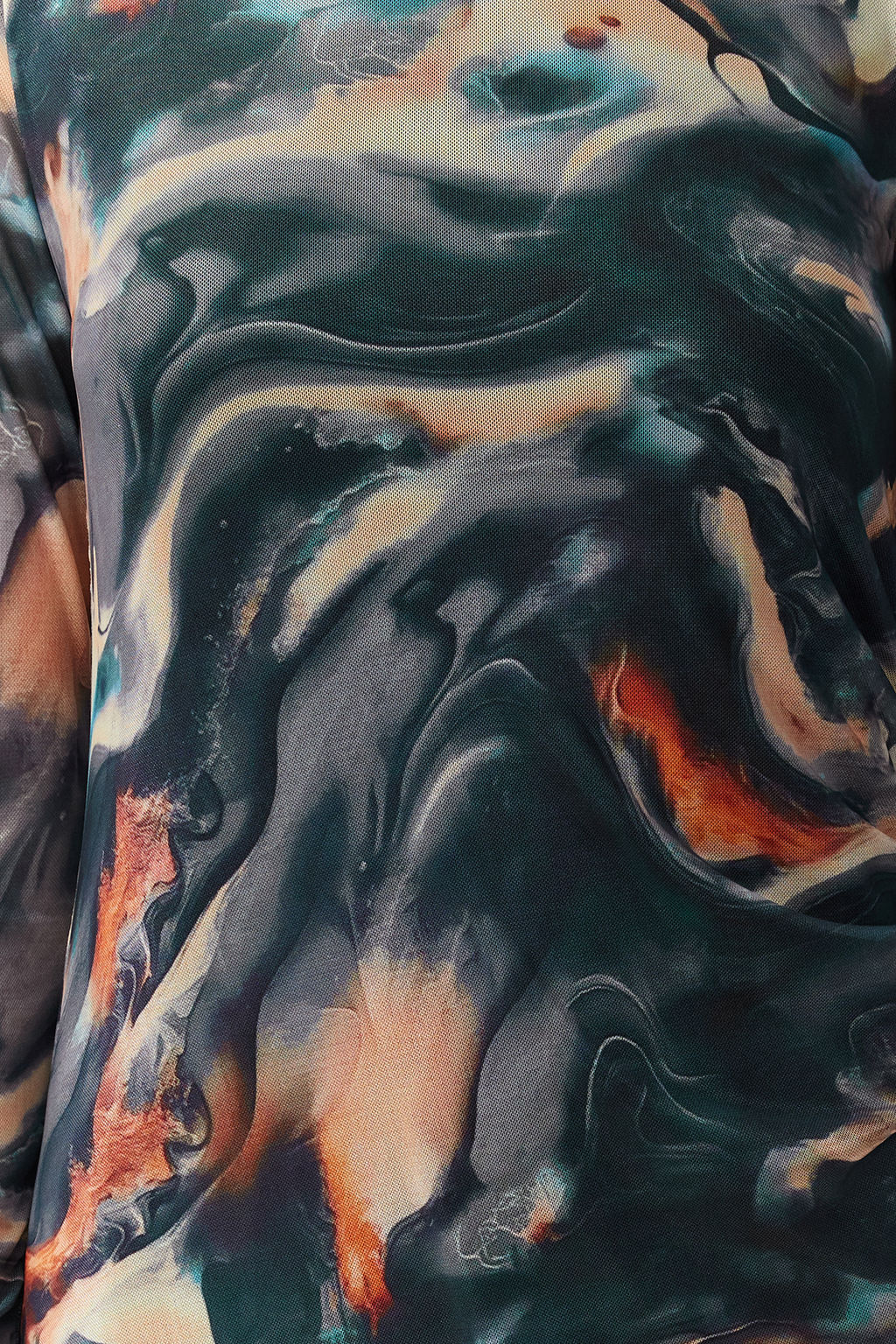 Cok Renkli Tul Buzgu/Drape Detayl? Vucuda Oturan Mini Esnek Orme Kalem Elbise TWOAW24EL00161 - Trendyolmilla фото 4