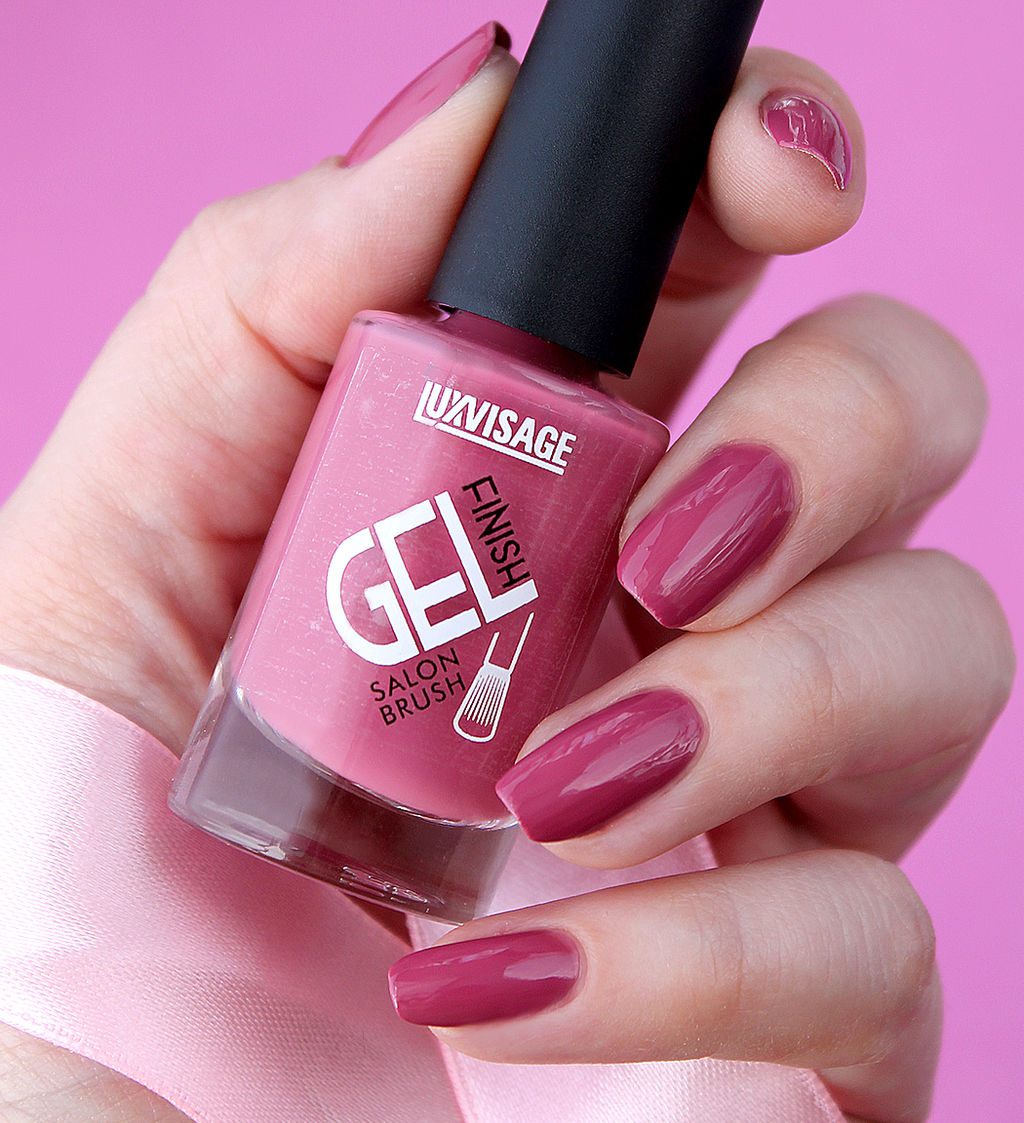 LuxVisage Лак для ногтей GEL finish тон 14 розовый 9мл - Golden rose фото 2