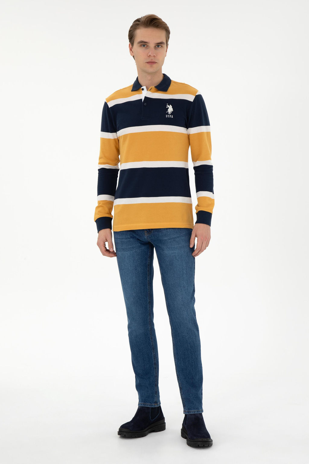 Мужской горчичный свитшот Неожиданная скидка в корзине - U.s. polo assn фото 4