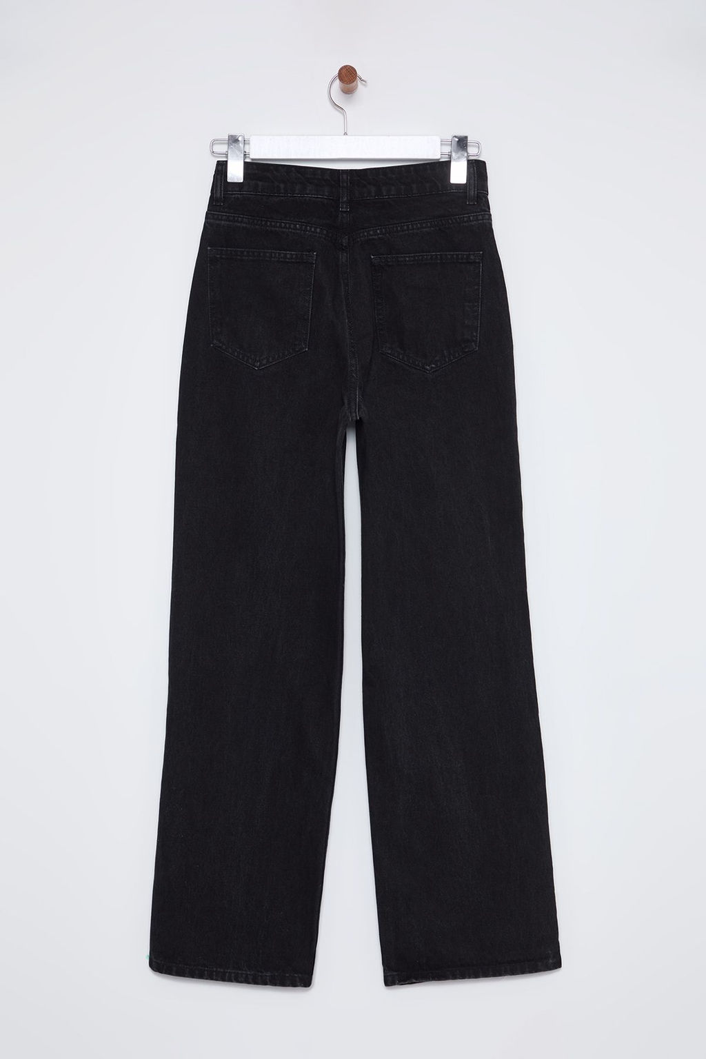 Siyah Trok Detayl? Pacas? Y?rtmacl? Yuksek Bel Wide Leg Jeans TWOSS25JE00015 - Trendyolmilla фото 11
