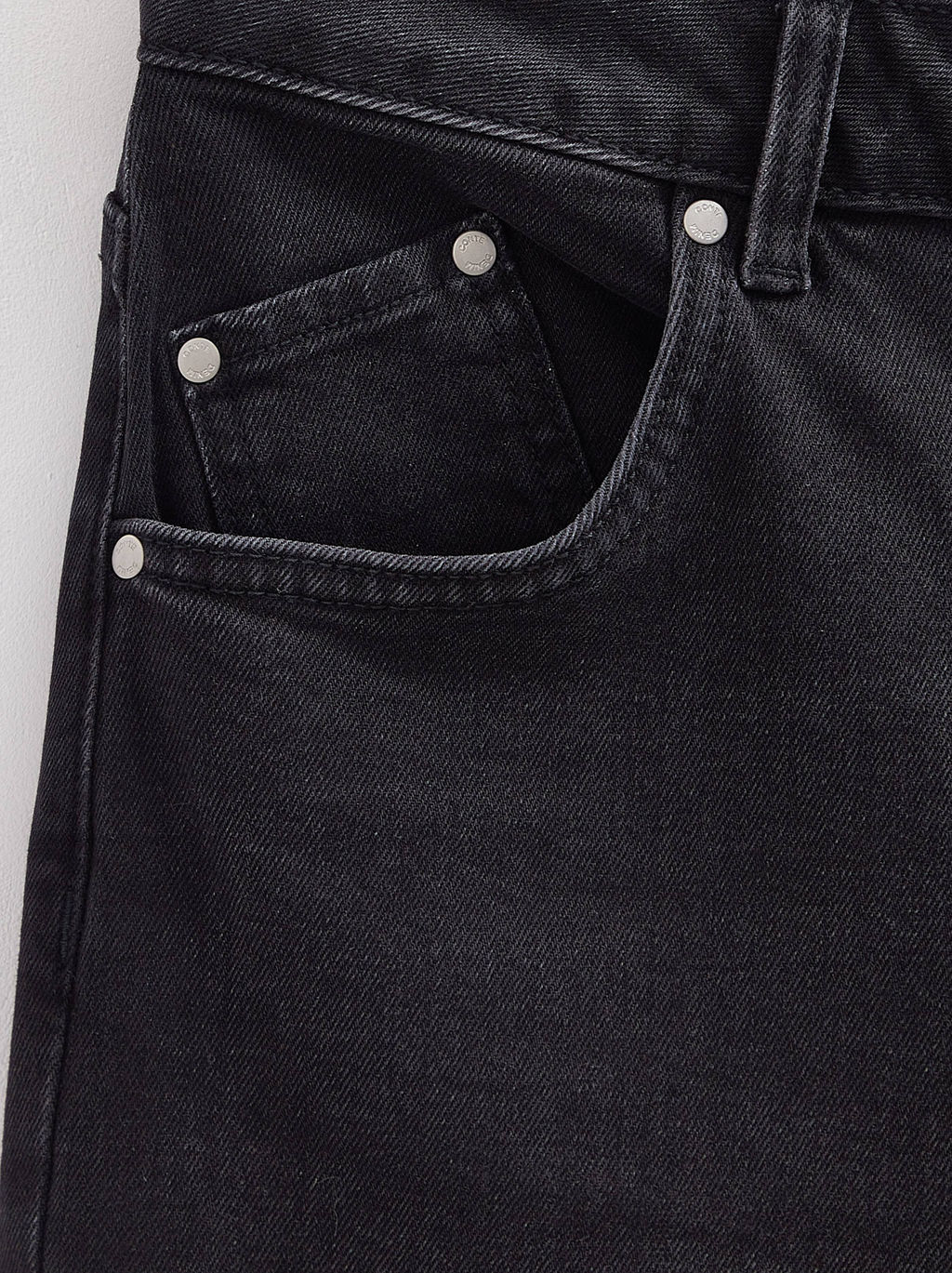 CONTE CON-718 Джинсы wide leg с эффектом потертости и необработанным краем washed black - Conte elegant фото 11