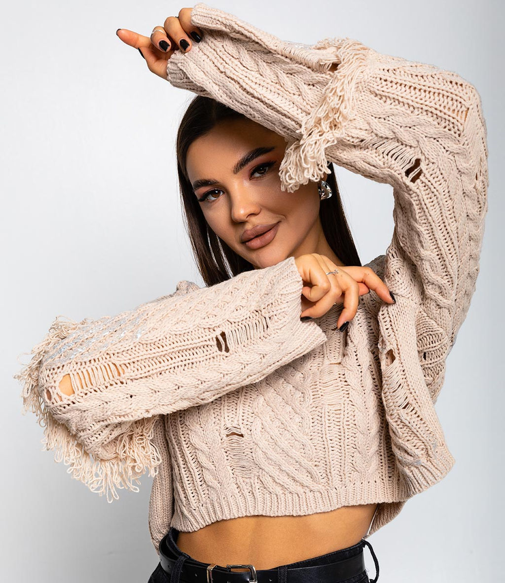 Джемпер #КТ851 (3), бежевый - Dommod фото 5