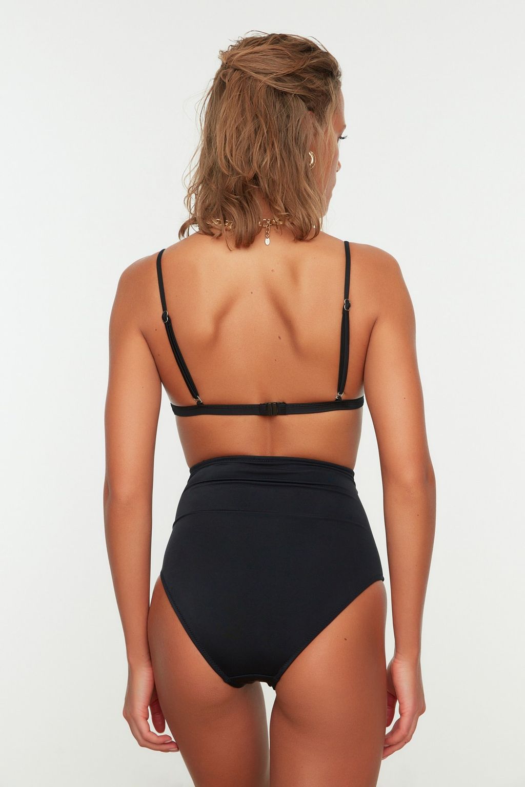 Siyah Incelten Etkili Hipster Super Yuksek Bel Bikini Alt? TBESS20BA0018