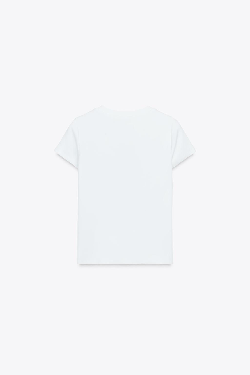 T-SHIRT WITH TEXT PRINT - Zara фото 7
