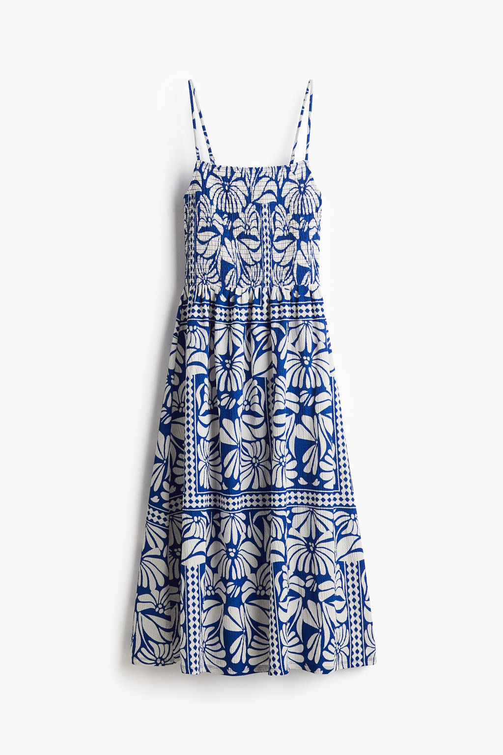 Vestido de tirantes con cuerpo nido de abeja - H&m фото 4