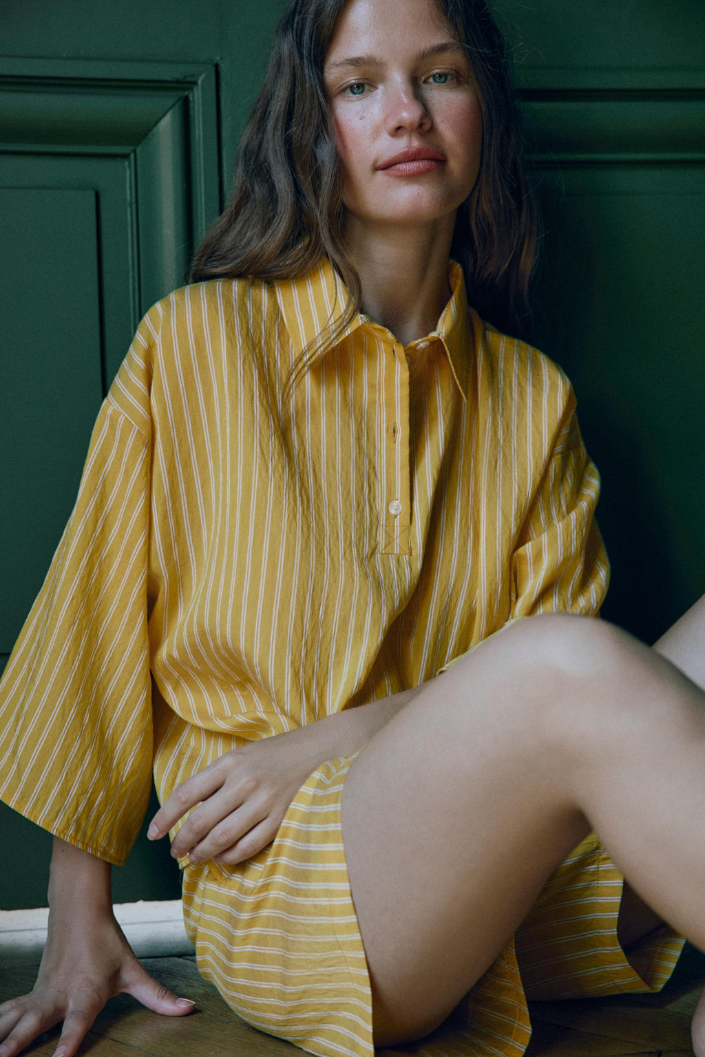 CAMISA ESTAMPADO RAYAS / Amarillo - Zara фото 2