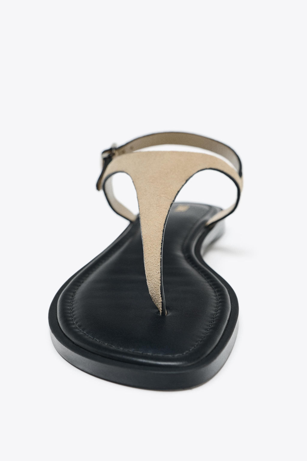 LEATHER BUCKLE-STRAP SANDALS - Zara фото 13