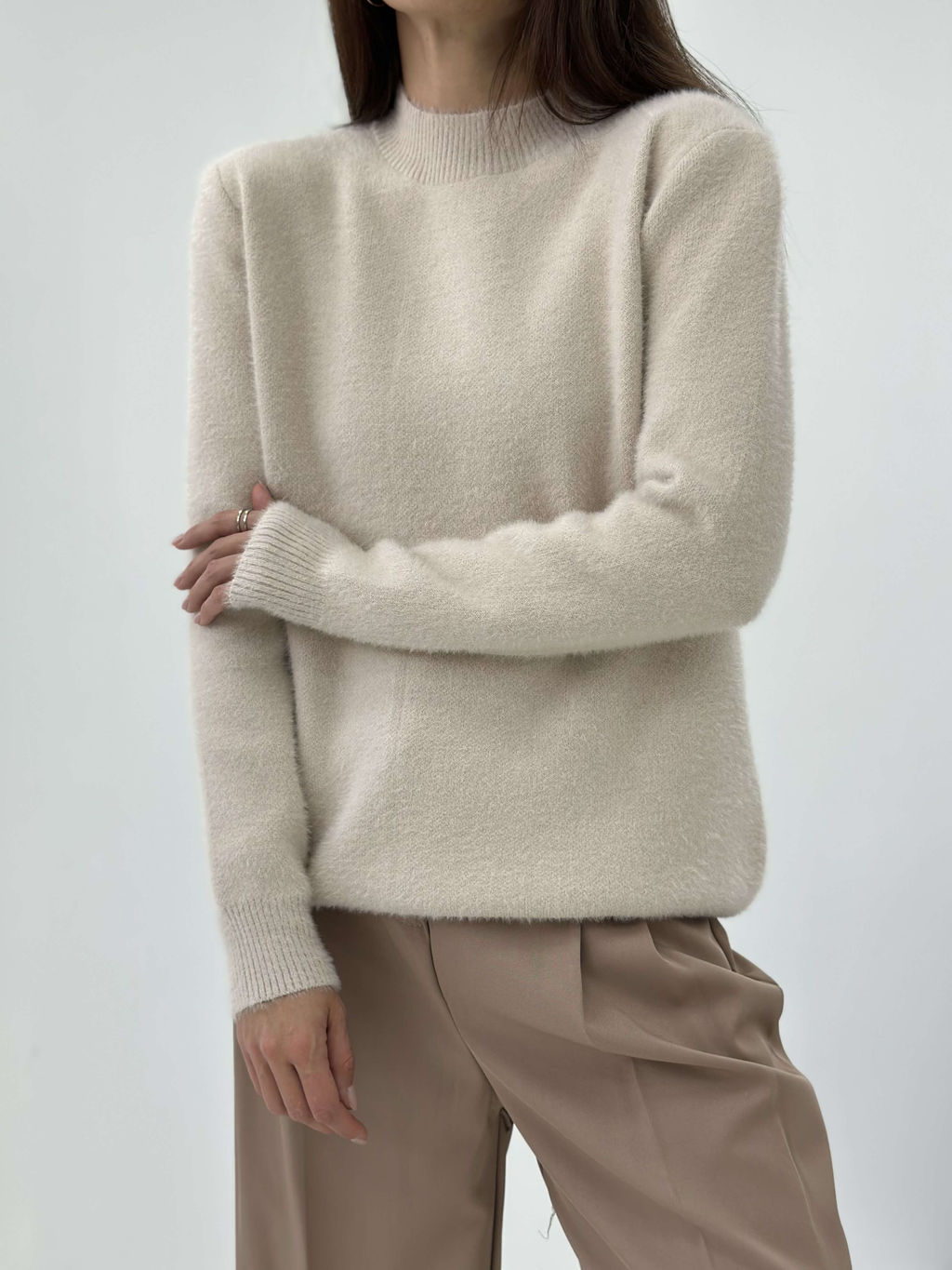 Свитер Fluffy (бежевый) - Nadi bordo фото 4