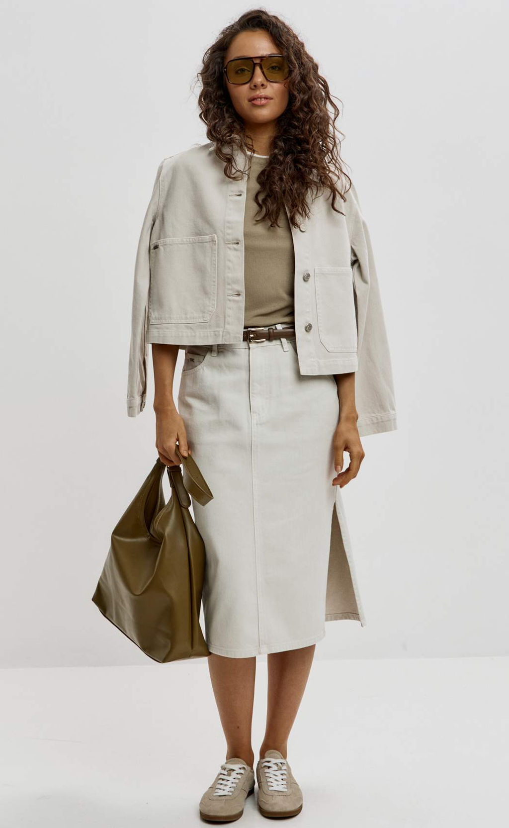 Куртка джинс F612-1269 l.beige - Fine joyce фото 9