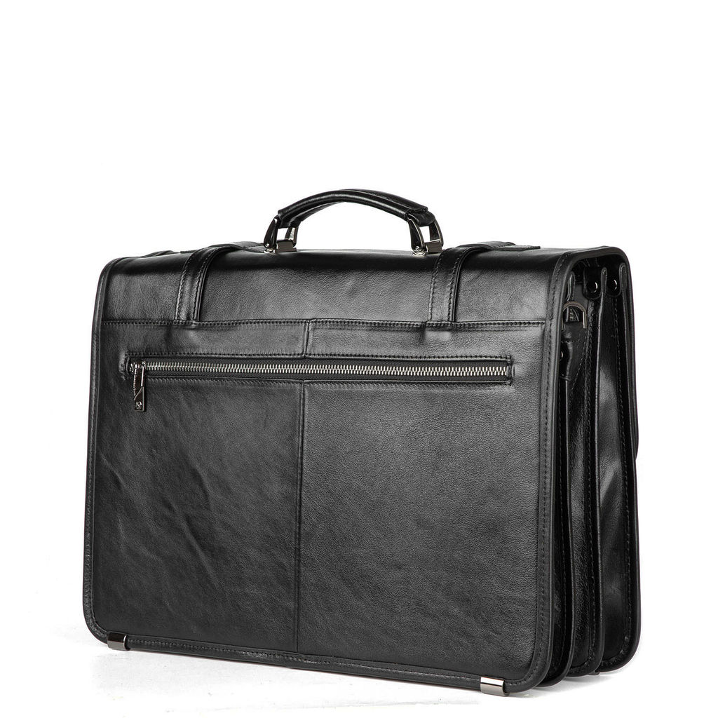 3787-1 black, Мужской кожаный портфель, Barcelo Biagi