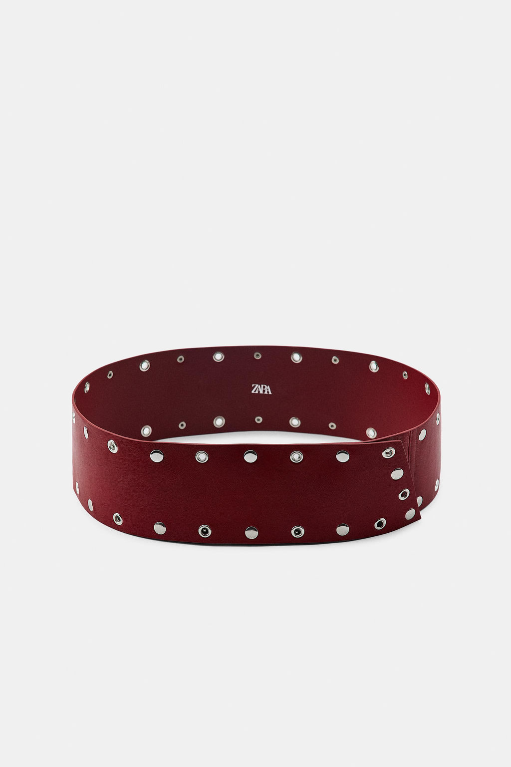 100% STUDDED LEATHER WAIST BELT - Zara фото 4
