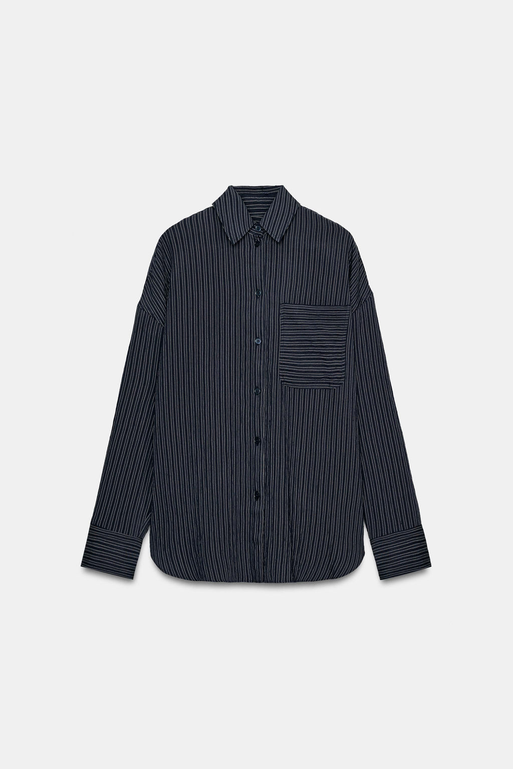 STRIPED FLOWING SHIRT ZW COLLECTION - Zara фото 5