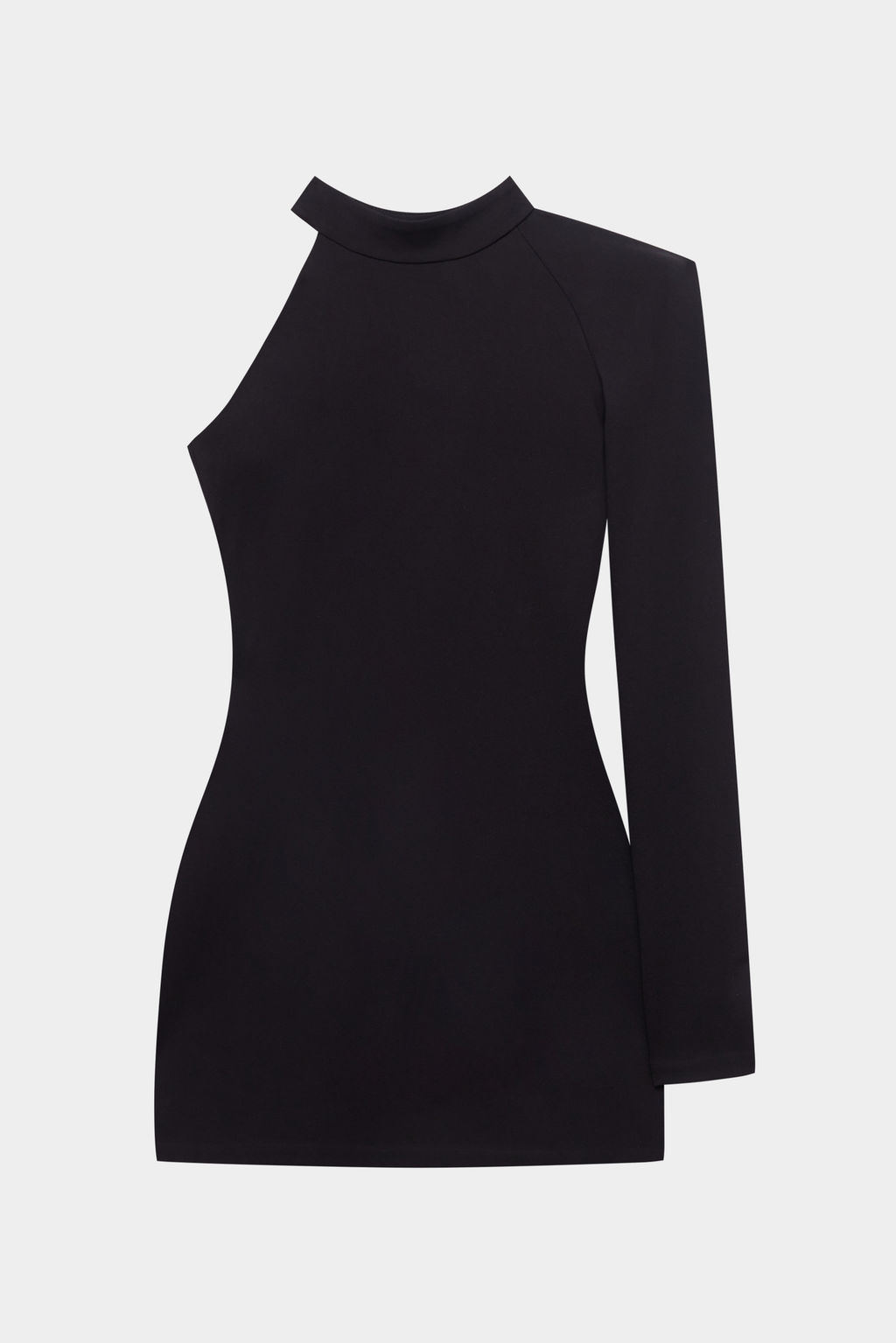 Платье асимметричное из трикотажа