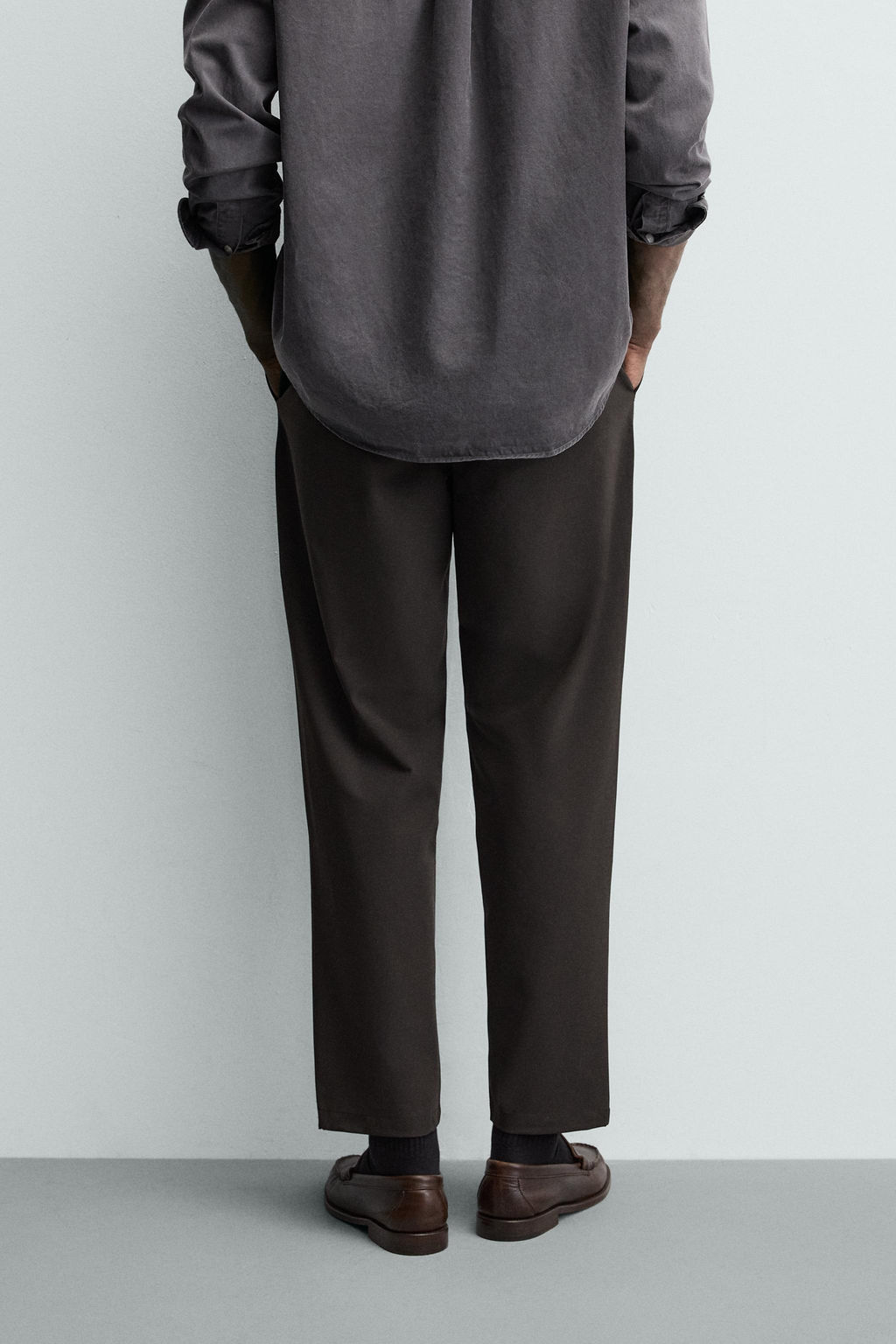 PANTAL?N REGULAR FIT CONFORT / Marr?n - Zara фото 12