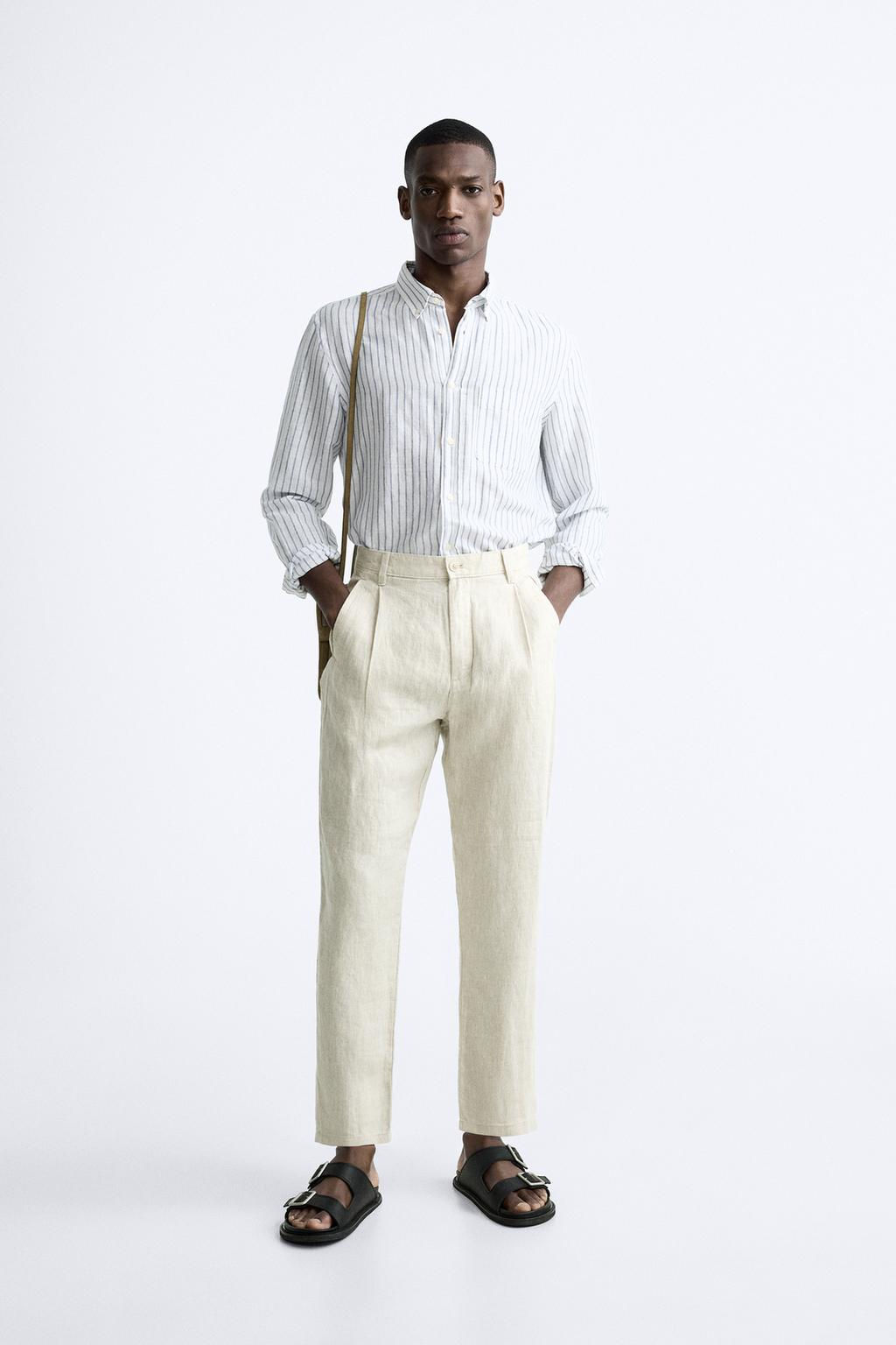 %100 KETEN PANTOLON - Zara фото 18