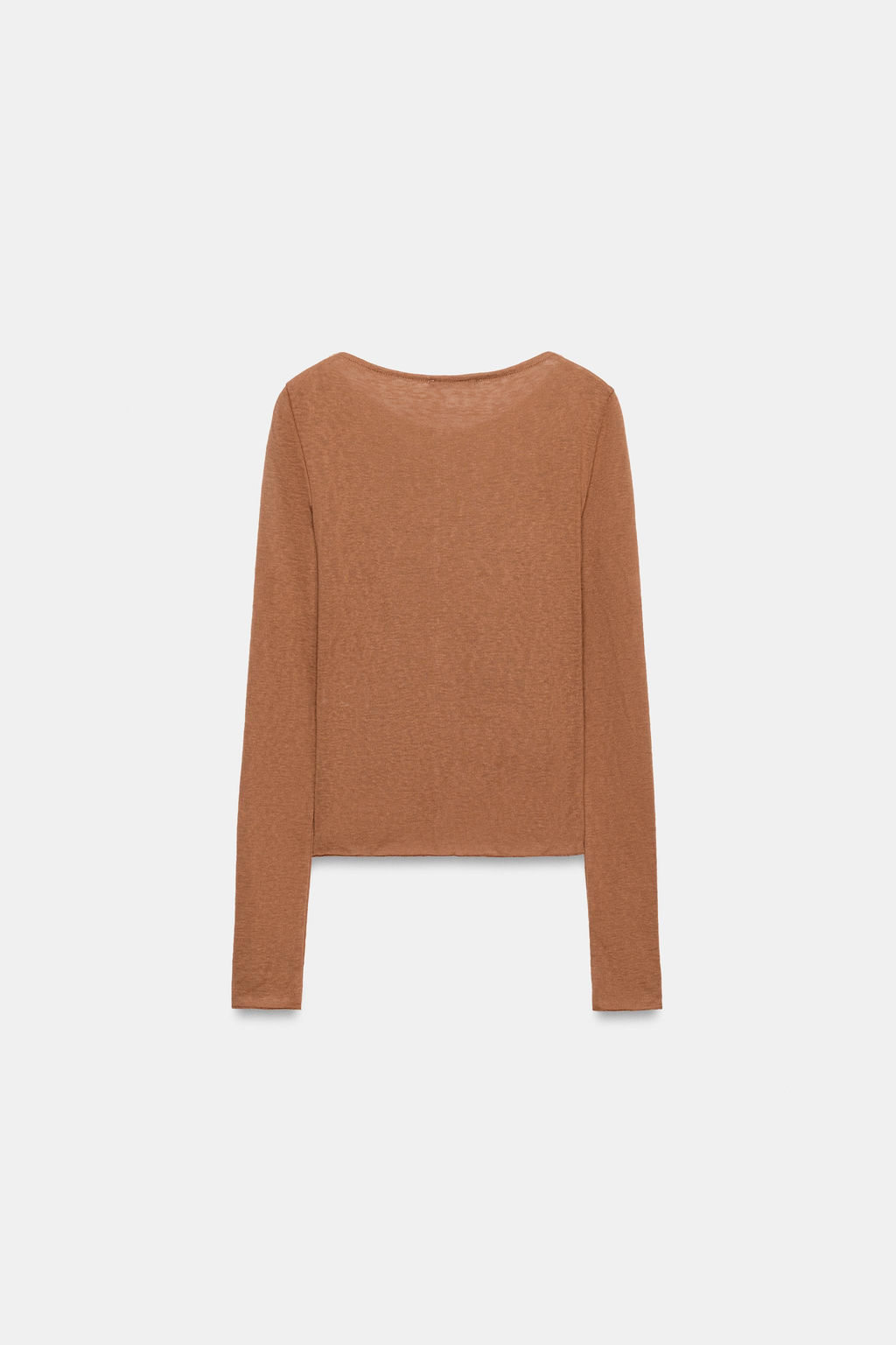 CAMISETA R?STICA BOTONES / teja oscuro - Zara фото 6
