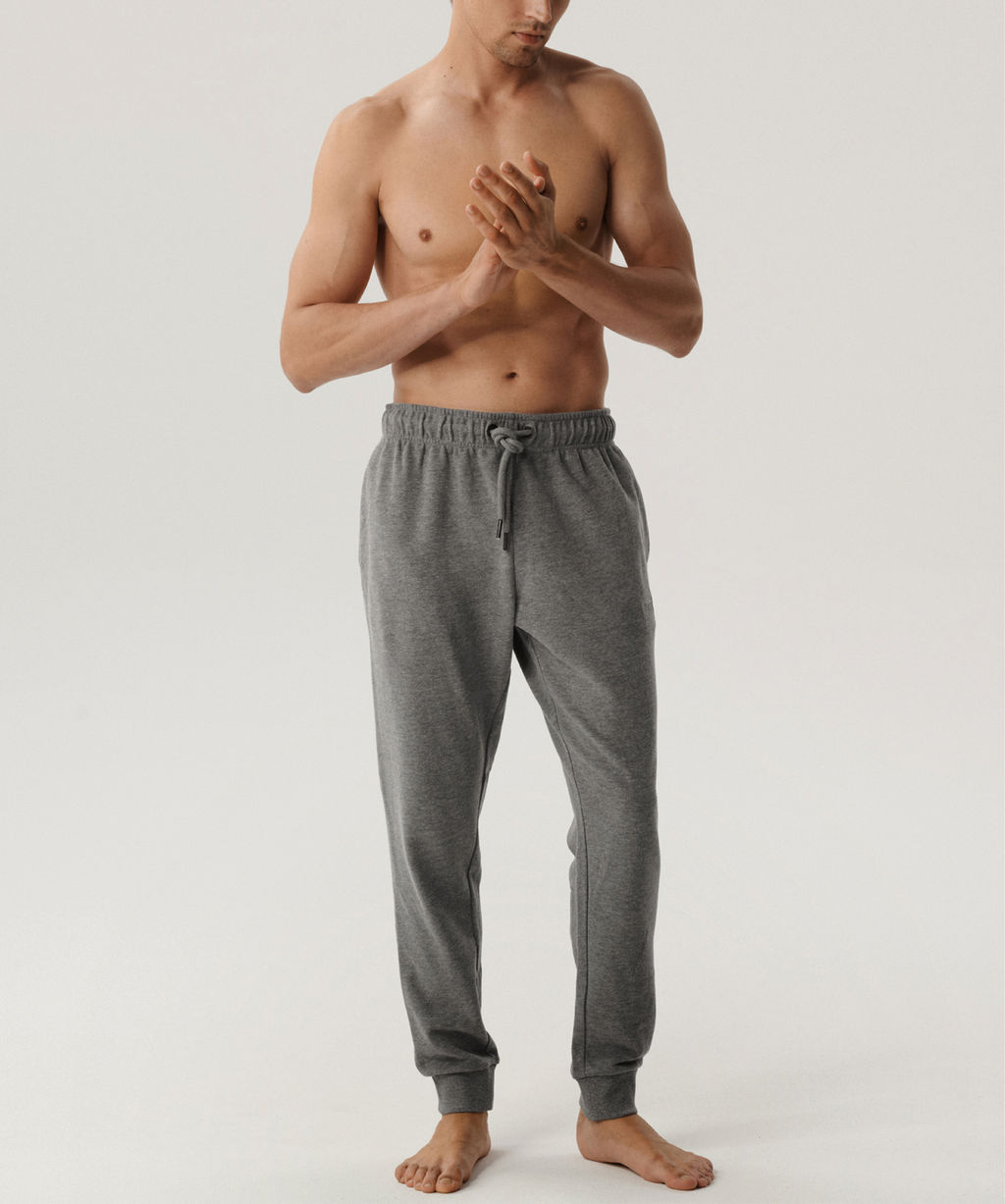 ATLANTIC HMB-001 Спортивные брюки мужские French Terry темно-серый меланж