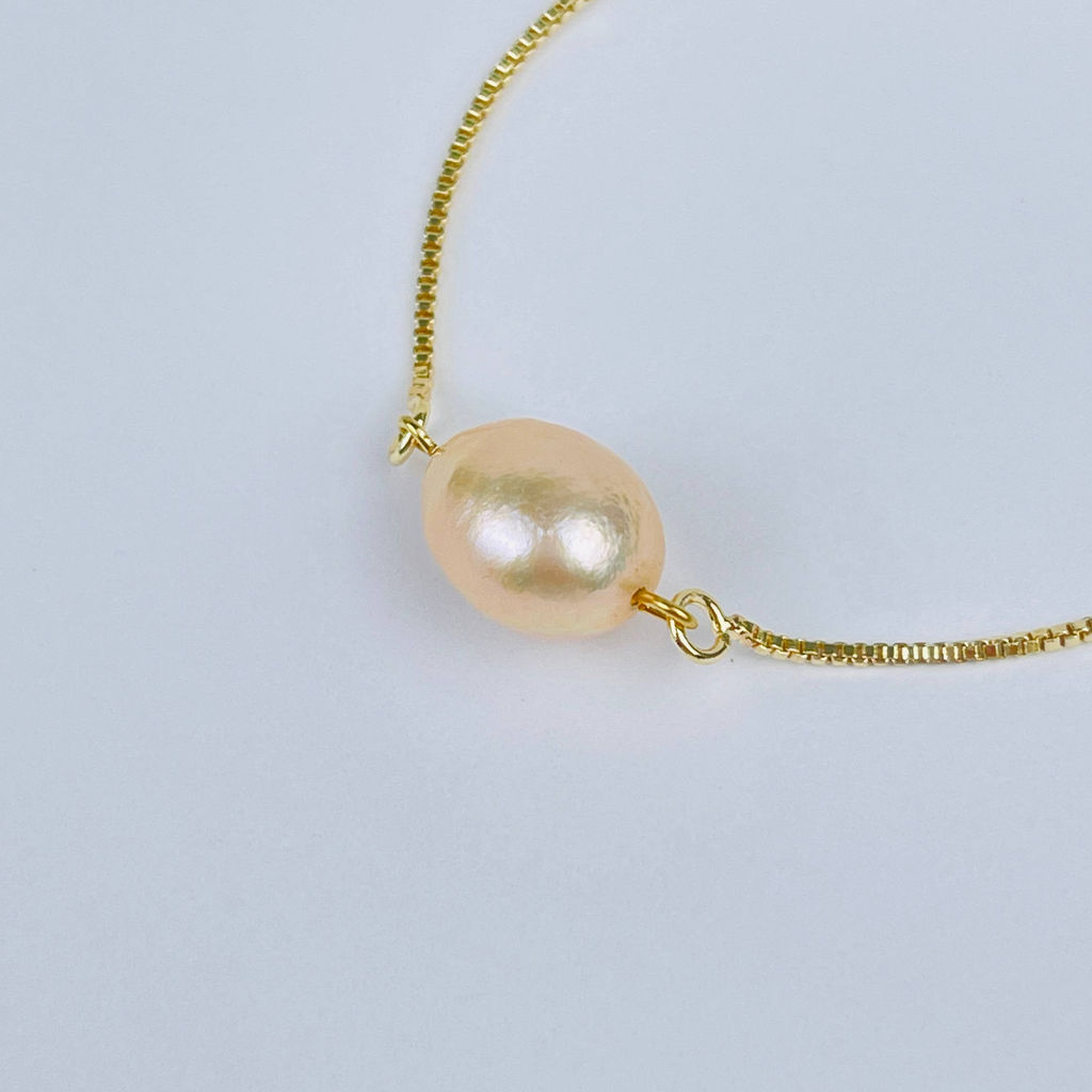 Браслет регулируемый с камнем Жемчуг - Радуга самоцветов фото 4