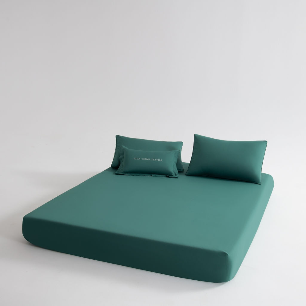 Комплект постельного белья Однотонный Сатин Элитный на резинке OCER009 180*200*30;160*200*30;140*200*30 2 спальный 4 Наволочки