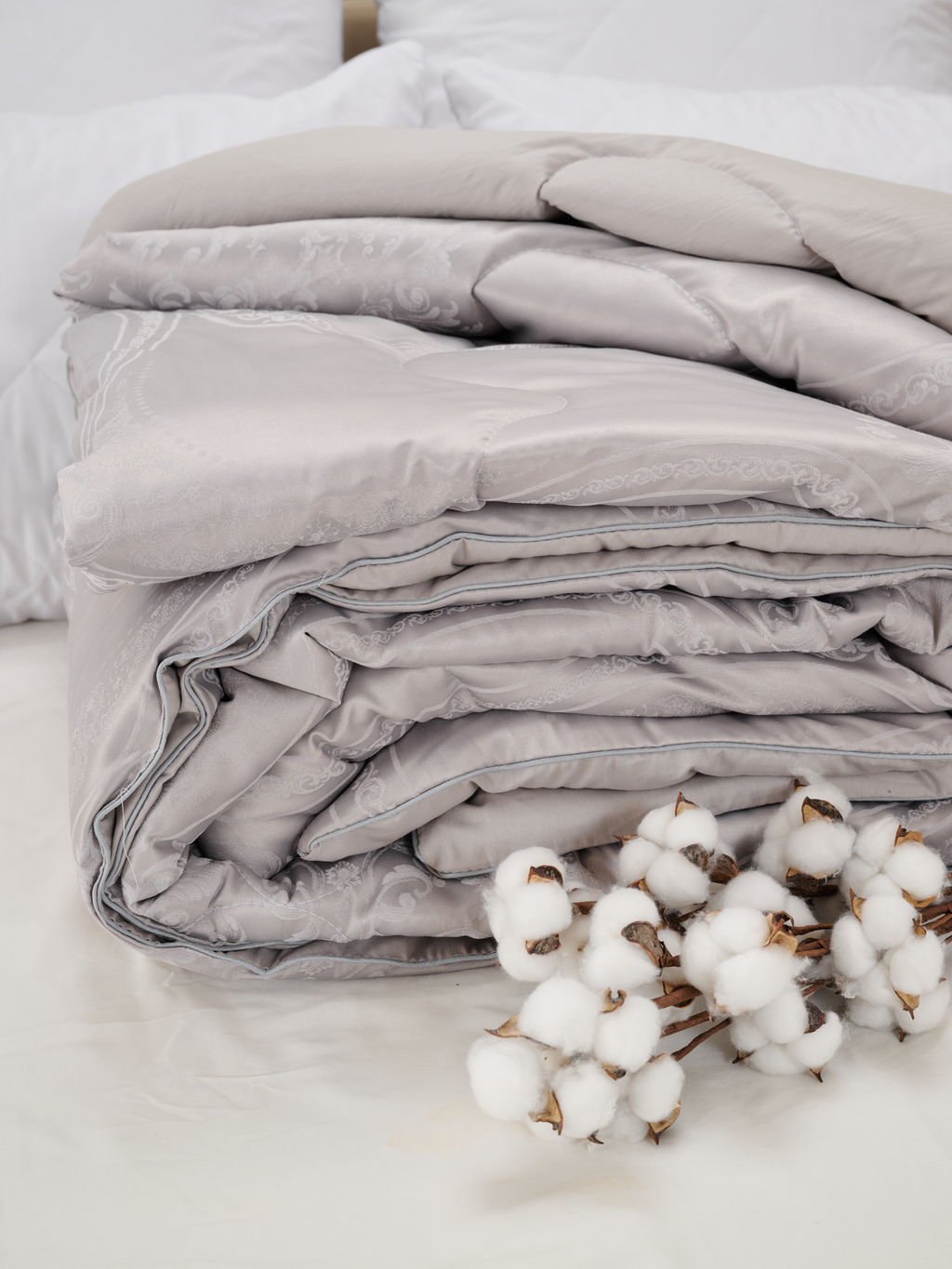 Одеяло Сатин-Жаккард - Серебро 172x205