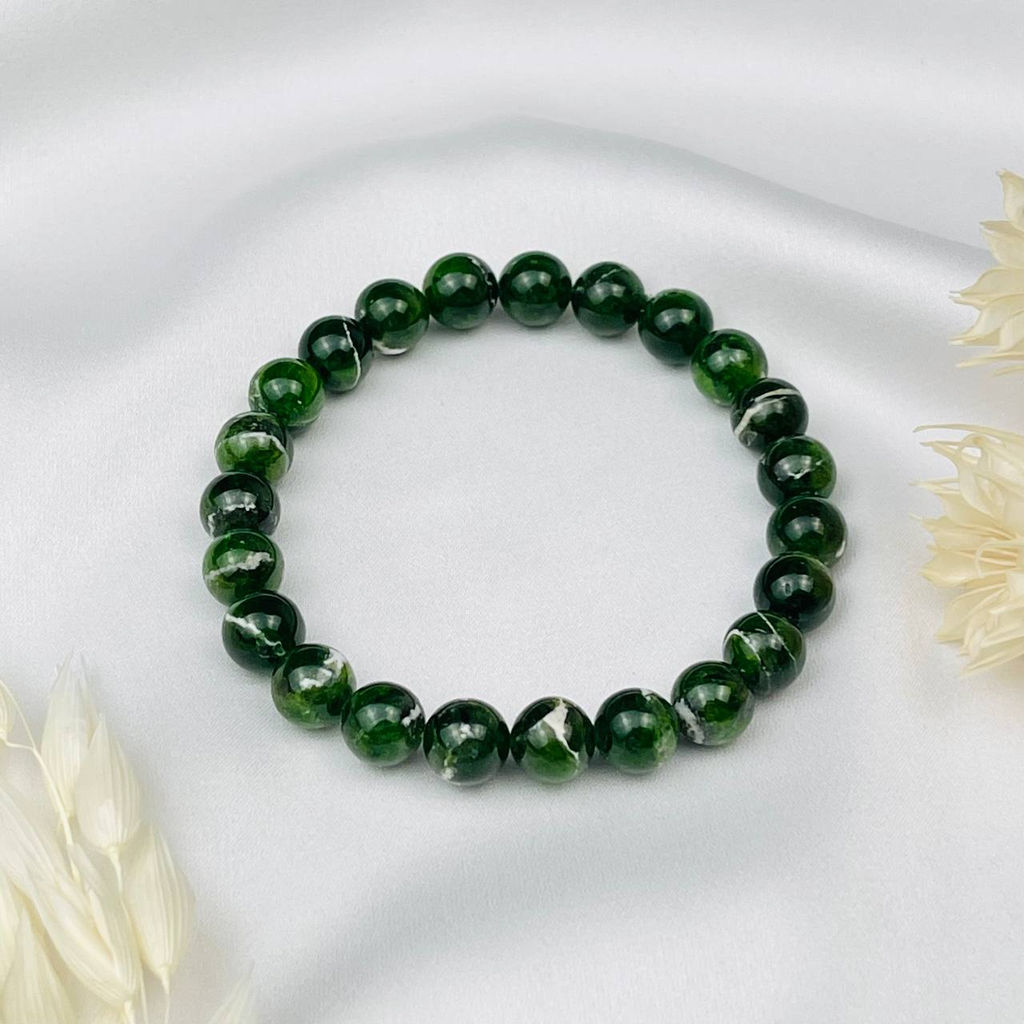 Браслет из Хромдиопсида (Россия) 17,5 см