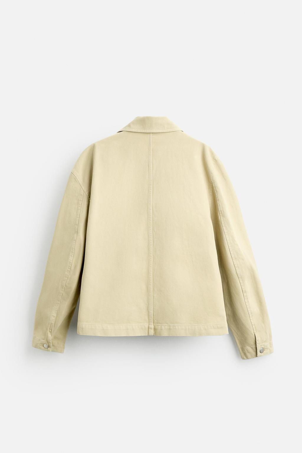 CROPPED FIT TWILL JACKET - Zara фото 8