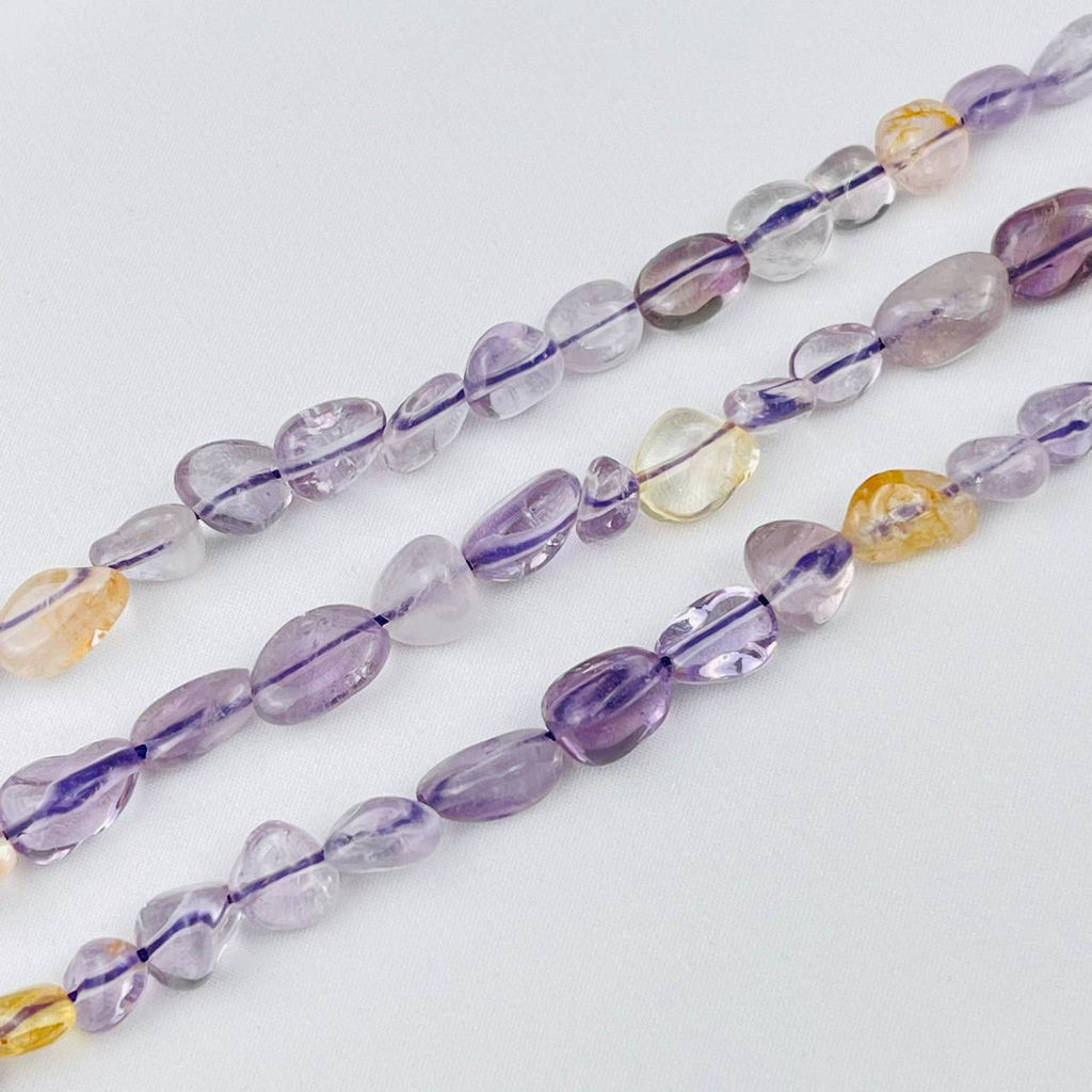 Бусины для украшений из Аметиста и Цитрина 39 см