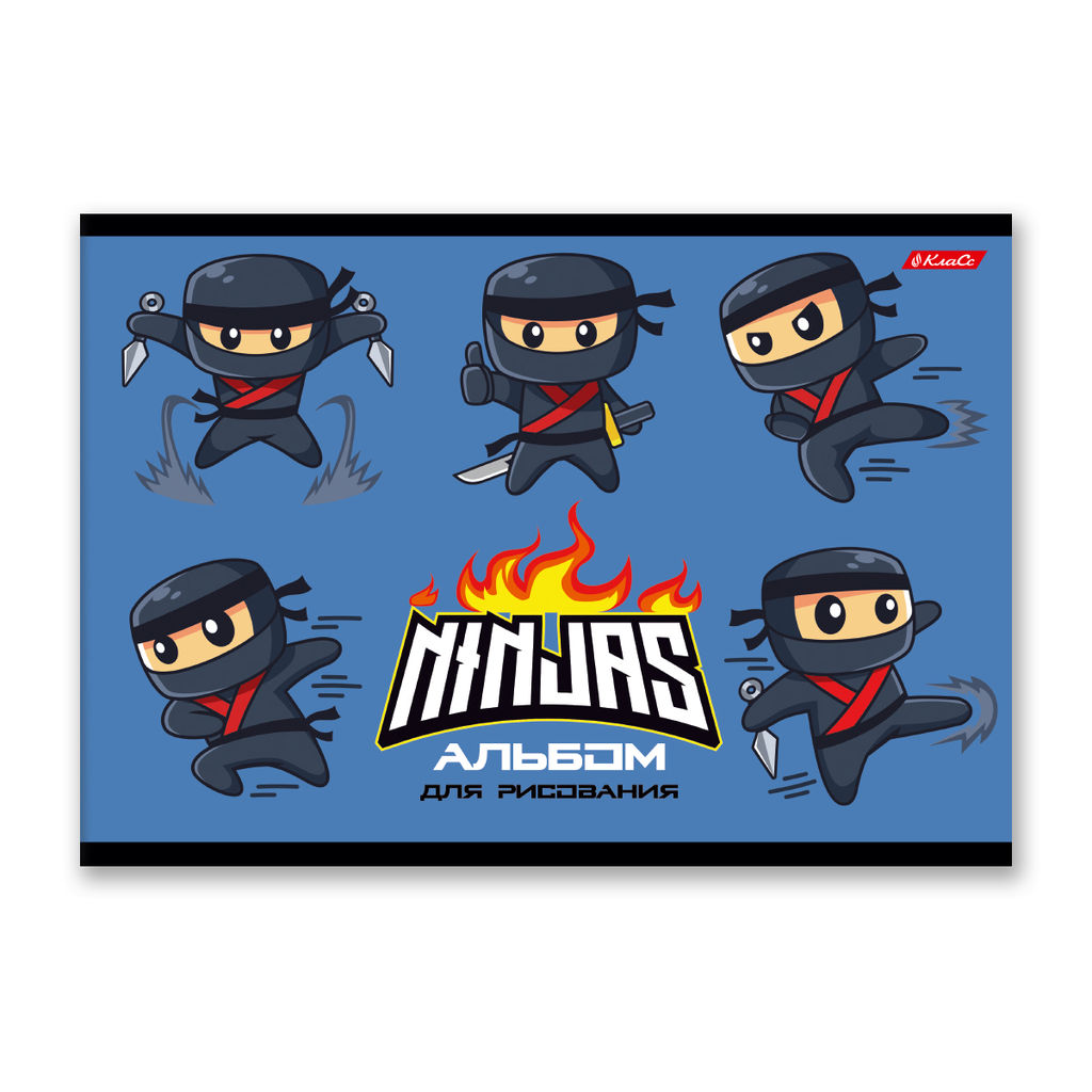 Светоч 16АЛСК4_1_3_9 Альбом для рисования 100 г/м2 A4 29 х 20.5 см 16 л. на скобе 10 шт. 000651 Юный ниндзя