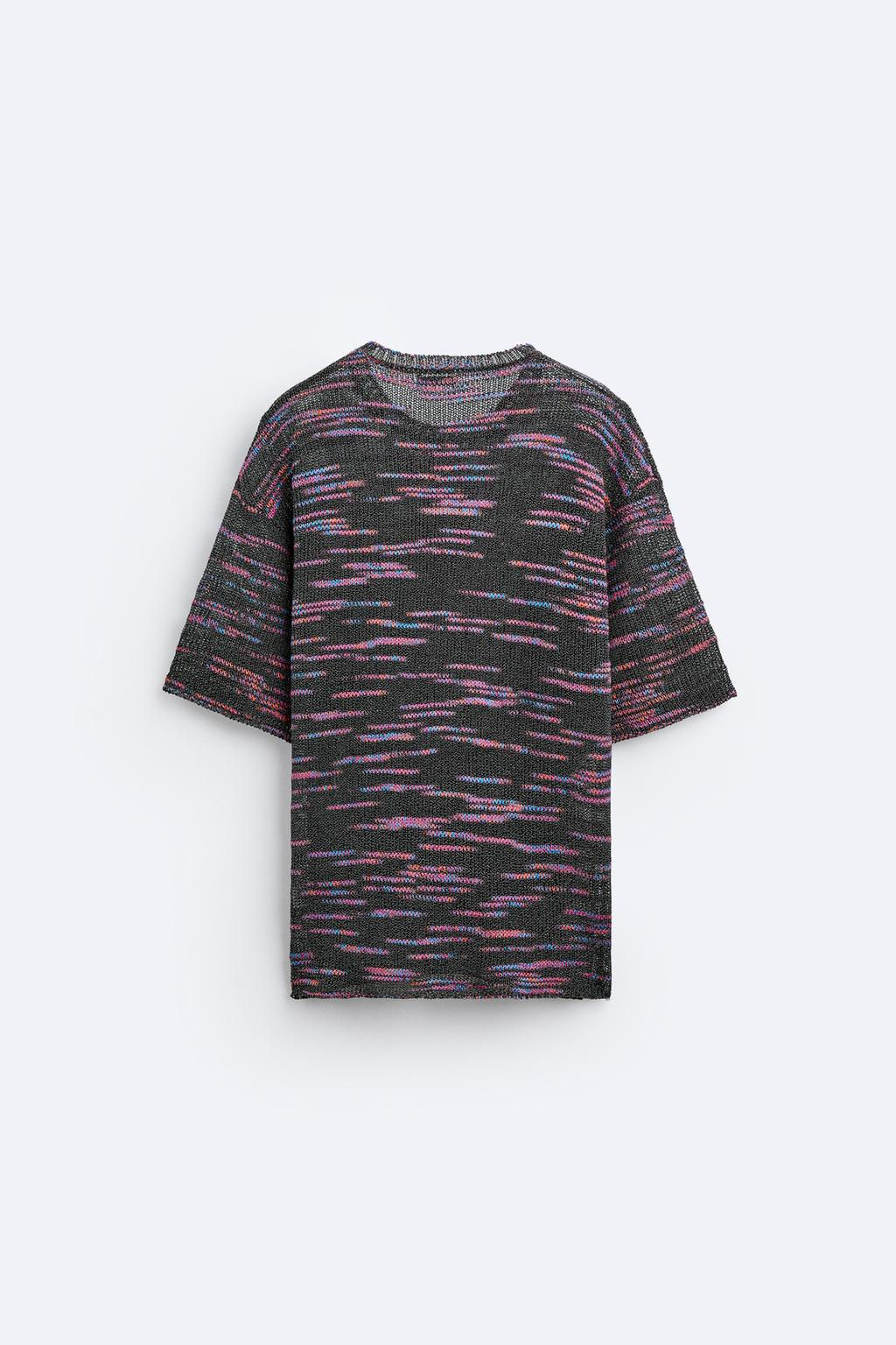 BUKUMLU DOKULU TRIKO T-SHIRT - Zara фото 8