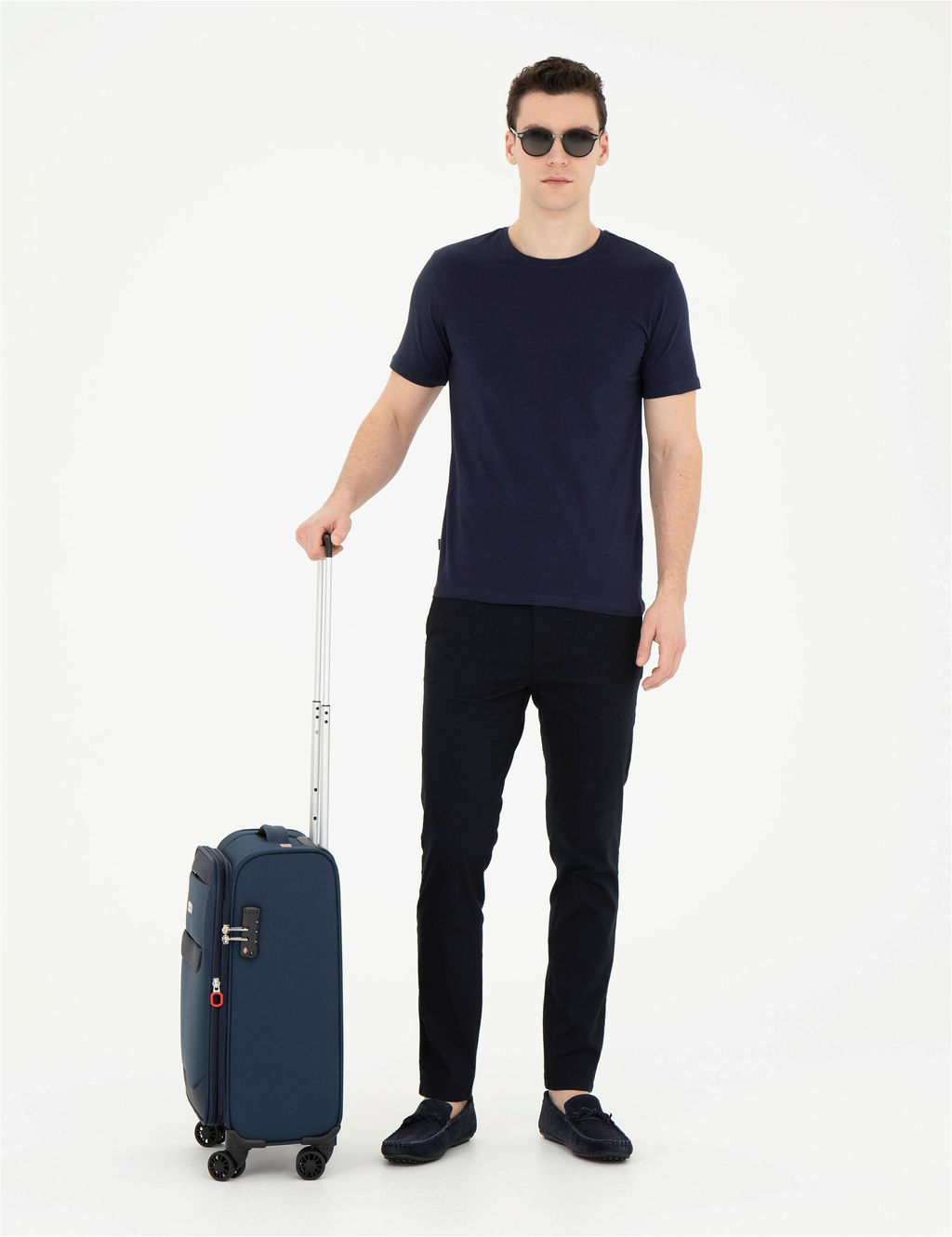 Lacivert Slim Fit Basic Ti__rt - Pierre cardin фото 4