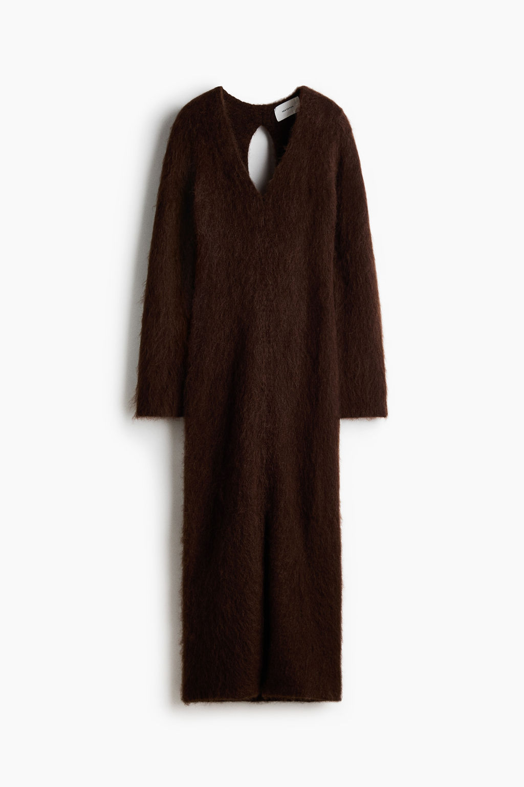 Vestido en mezcla de mohair con espalda cut-out