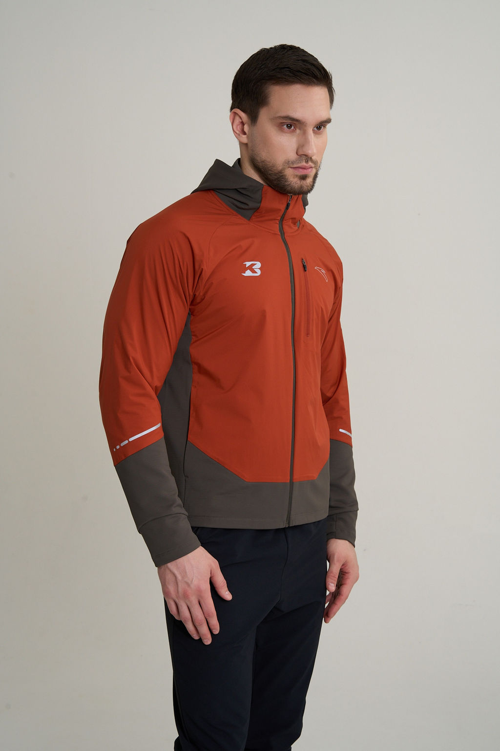 Куртка софтшелл Оранжевый ANTA RUNNING Knit Track Top фото 2