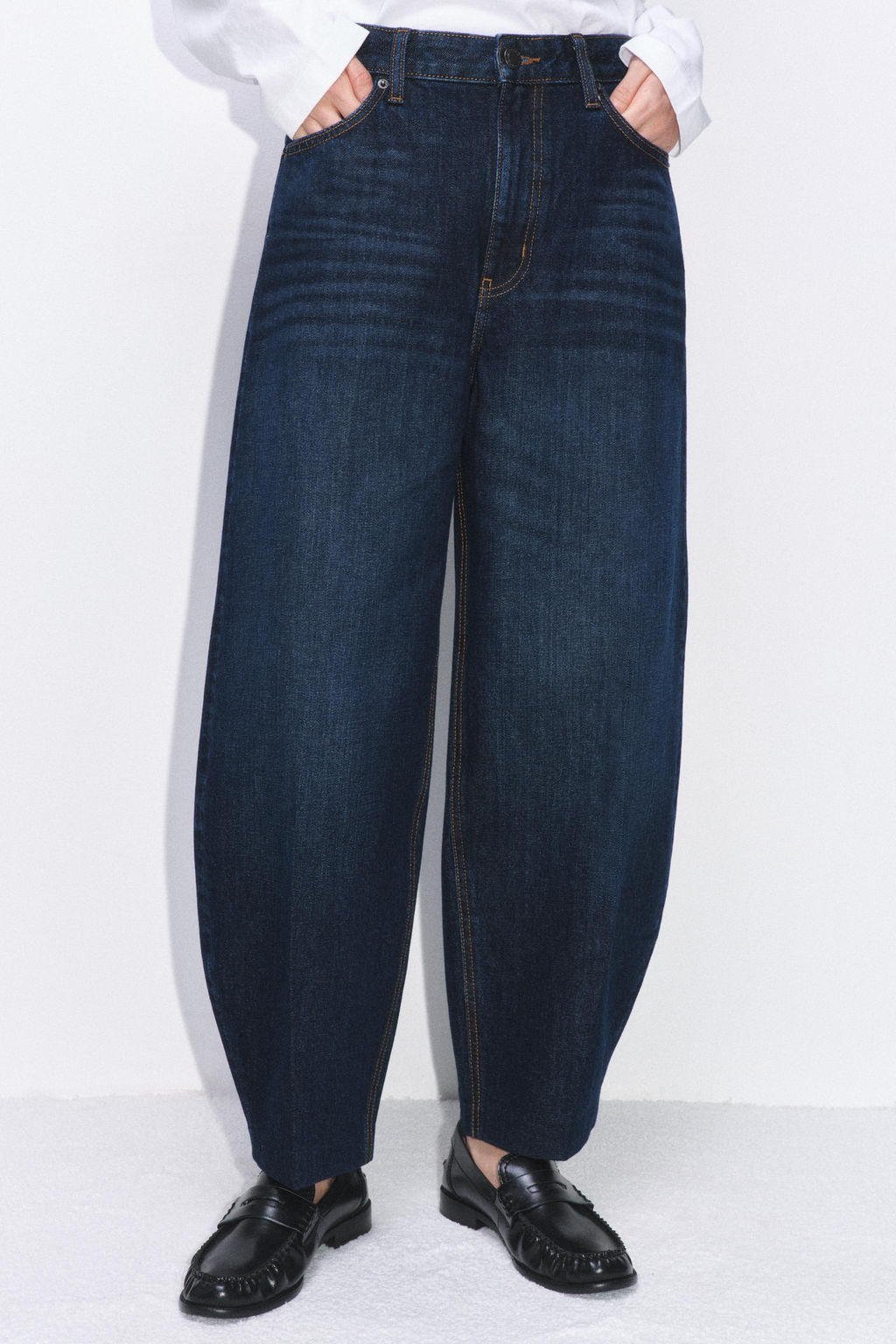 ZW COLLECTION BARREL HIGH-WAIST JEANS - Zara фото 13