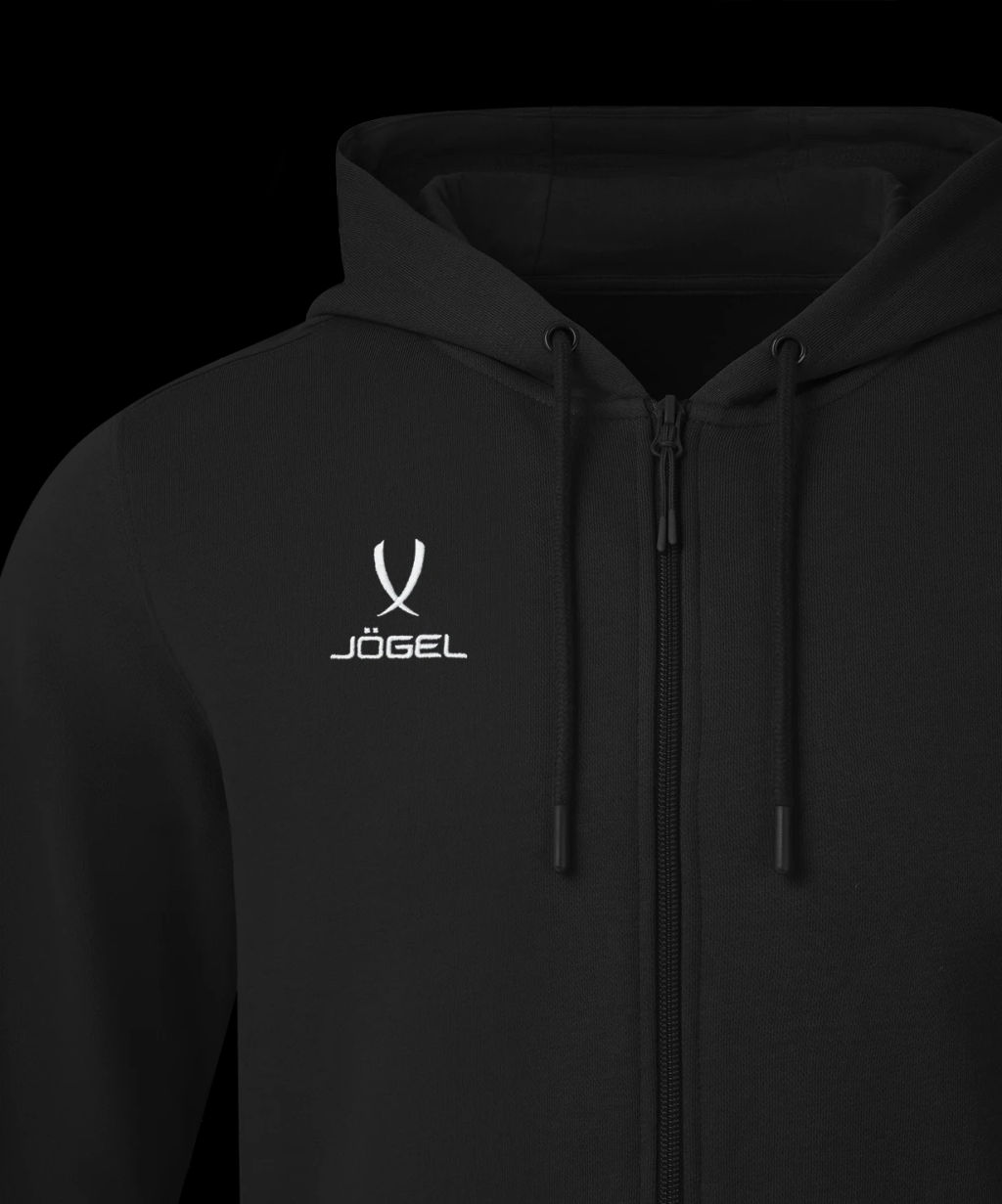 Худи на молнии JOGEL ESSENTIAL Cotton FZ Hoodie, черный  фото 4