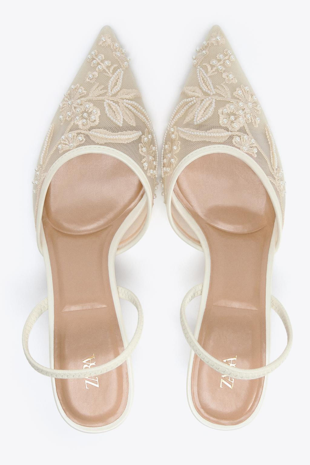 EMBROIDERED MESH SLINGBACKS - Zara фото 11