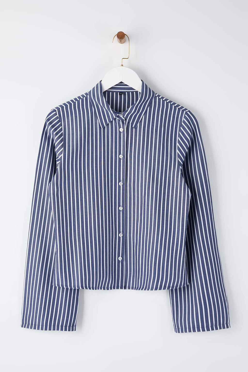 Ekru Korse Detayl? Bele Oturan Gomlek TWOAW26GO00055 - Trendyolmilla фото 12