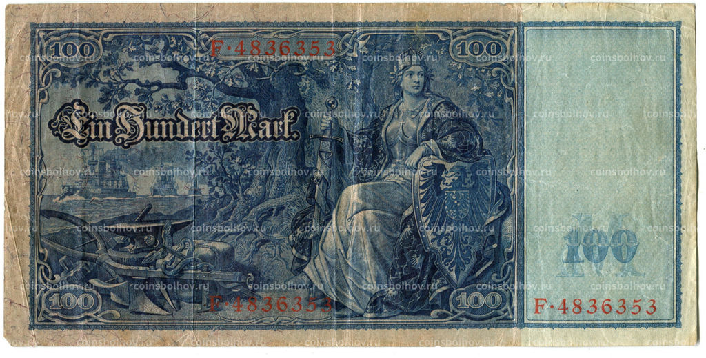 Банкнота 100 марок 1910 года Германия
