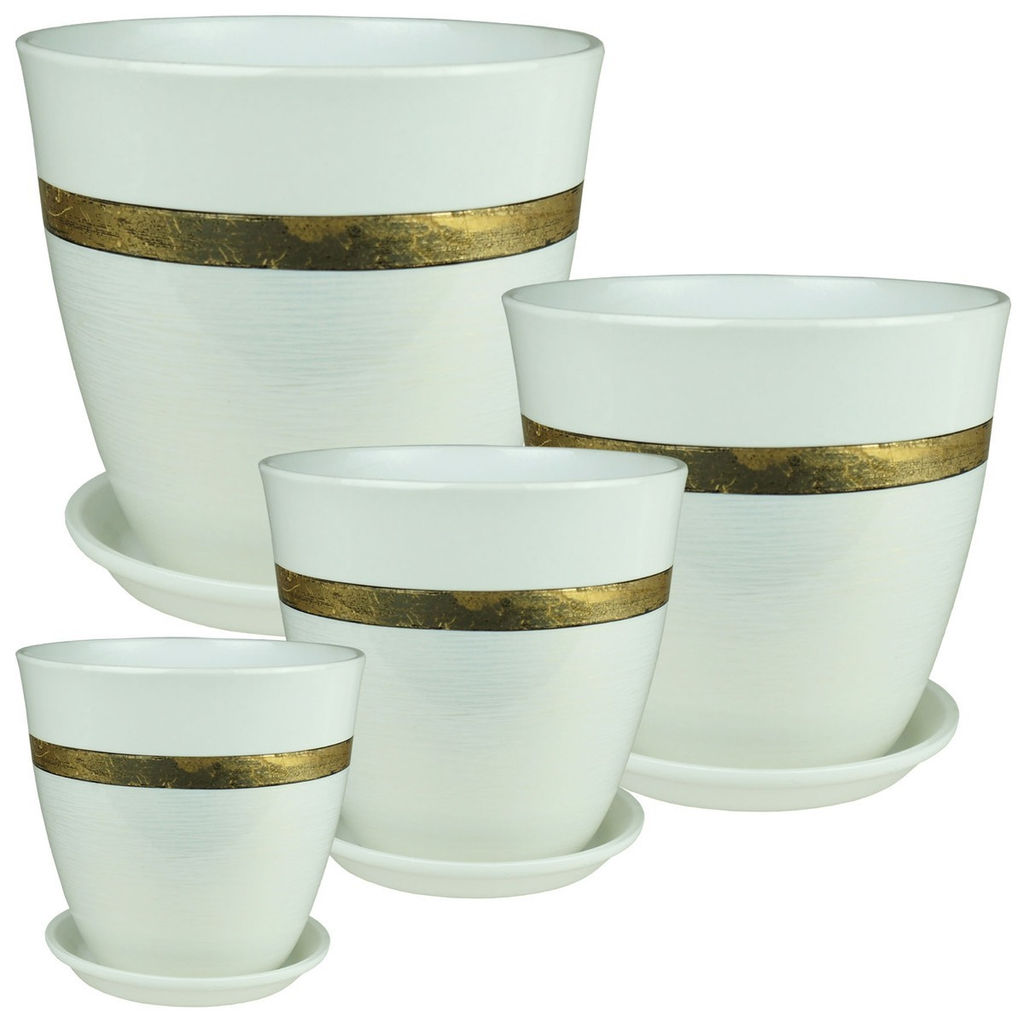 Набор горшков Бутон Паталь валенсия оливка из 4-х 1\2\3,8\5,4л (уп.2)