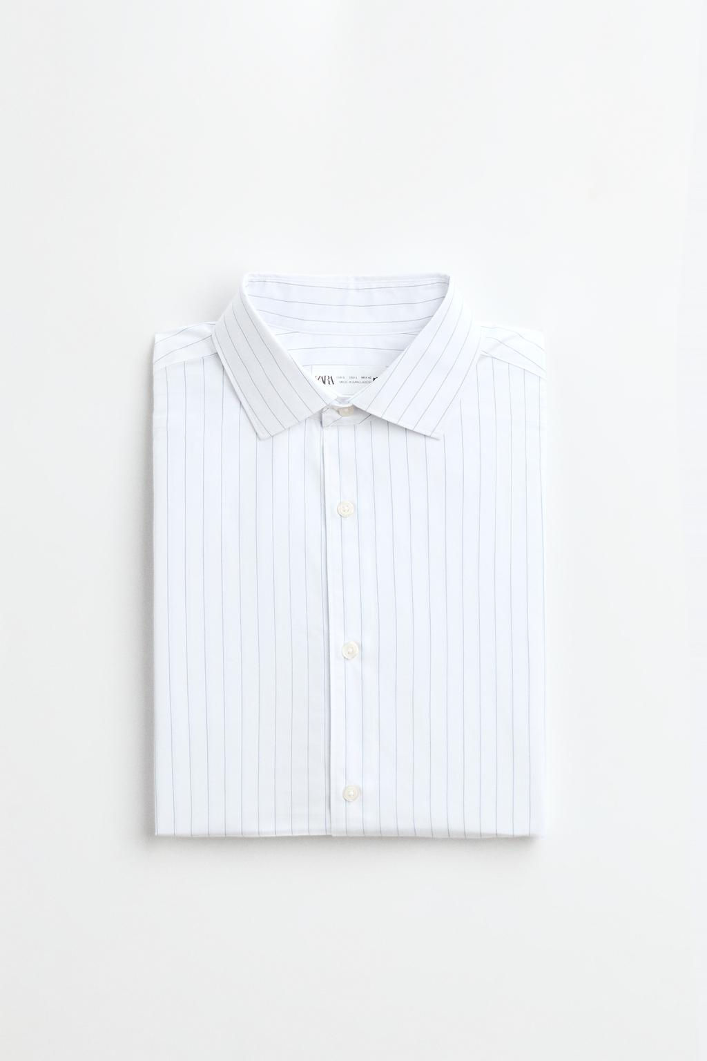 STRIPED EASY CARE SHIRT - Zara фото 9