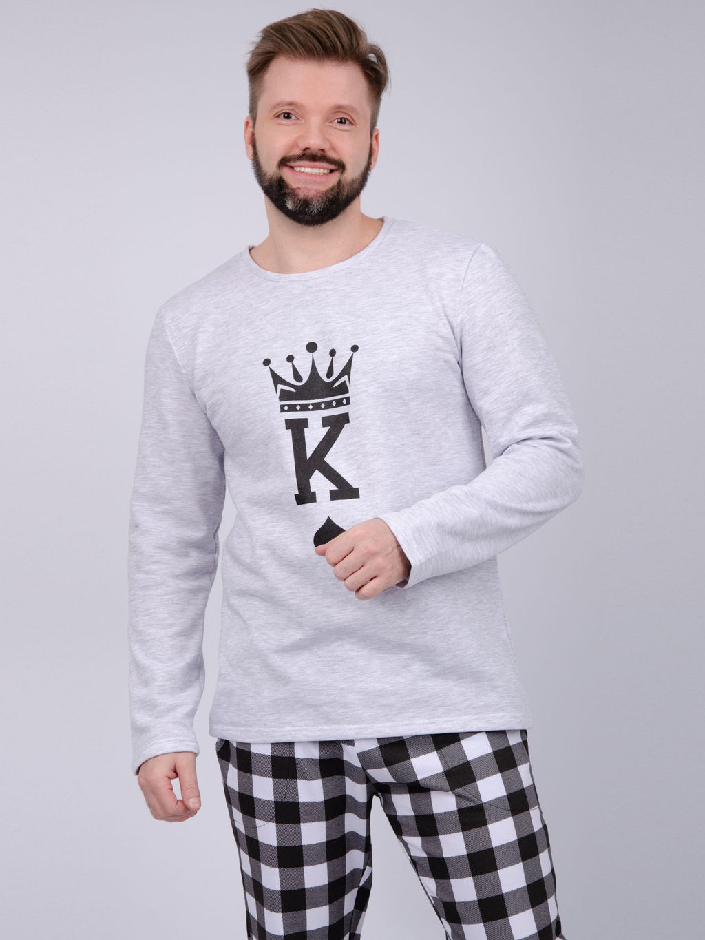 Пижама Карты 2, футер начёс - Малина фото 3