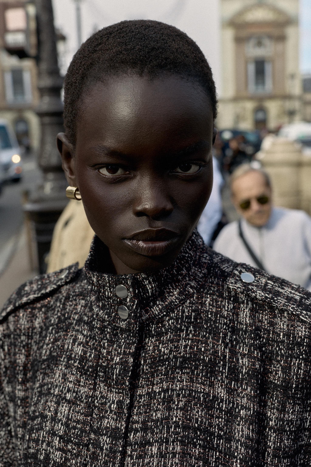 METALLIC THREAD TEXTURED BOMBER JACKET - Zara фото 8