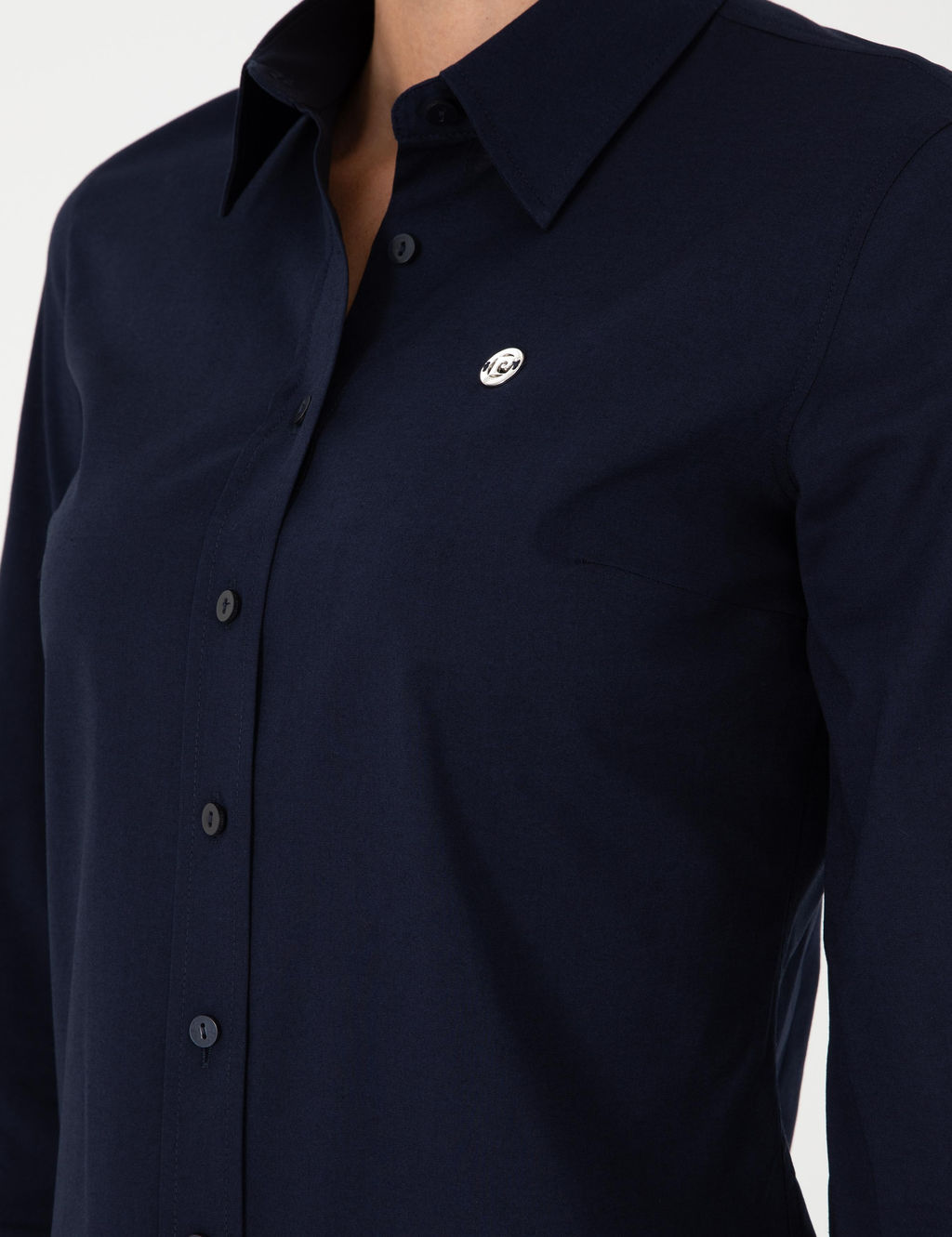 Lacivert Slim Fit Uzun Kollu G_mlek - Pierre cardin фото 7