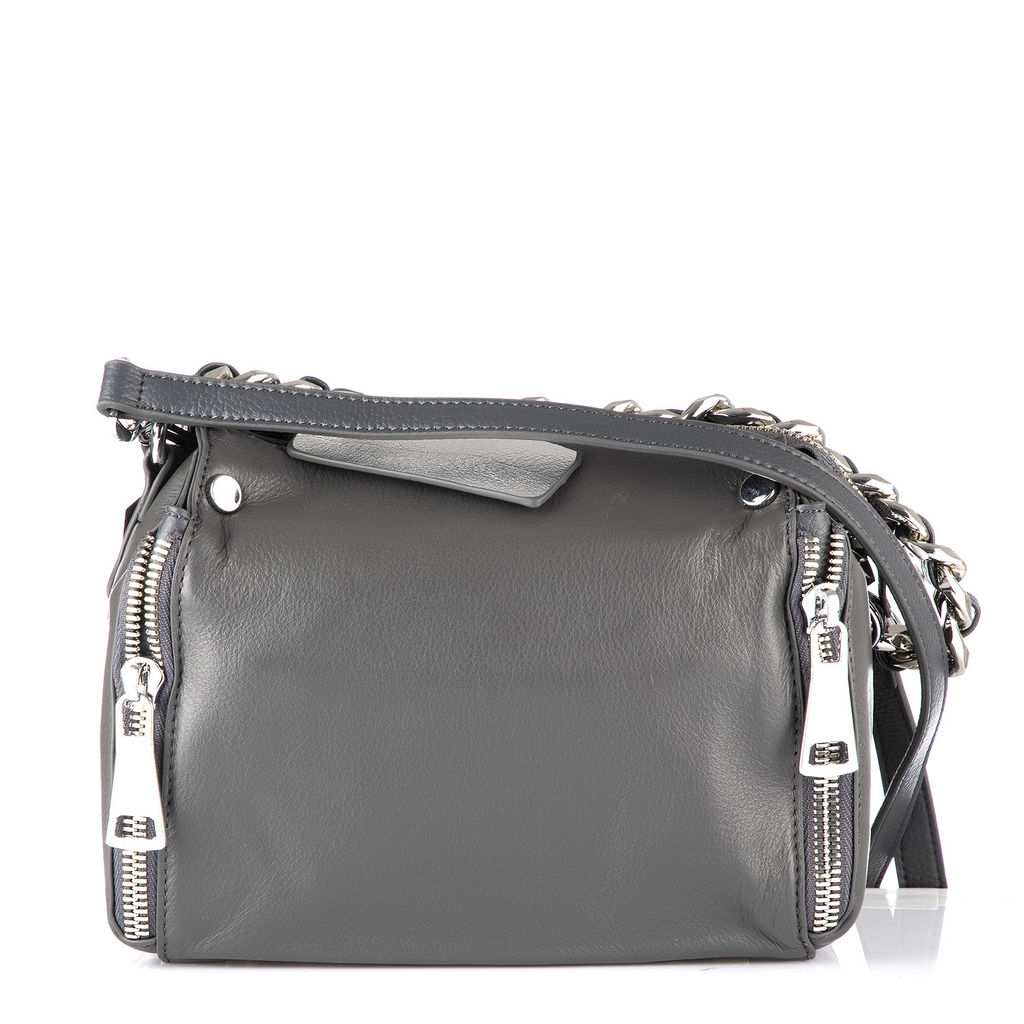 PE9132 dark grey, женская кожаная сумка "Casual" Barcelo Biagi